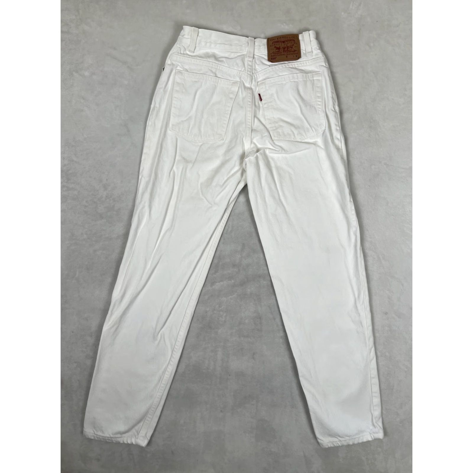 Levi's VINTAGE Levi's 550 Relaxed Tapered Leg Jeans Womens 10 White Denim Made in USA Size 32" / US 10 / IT 46 - 6 Thumbnail