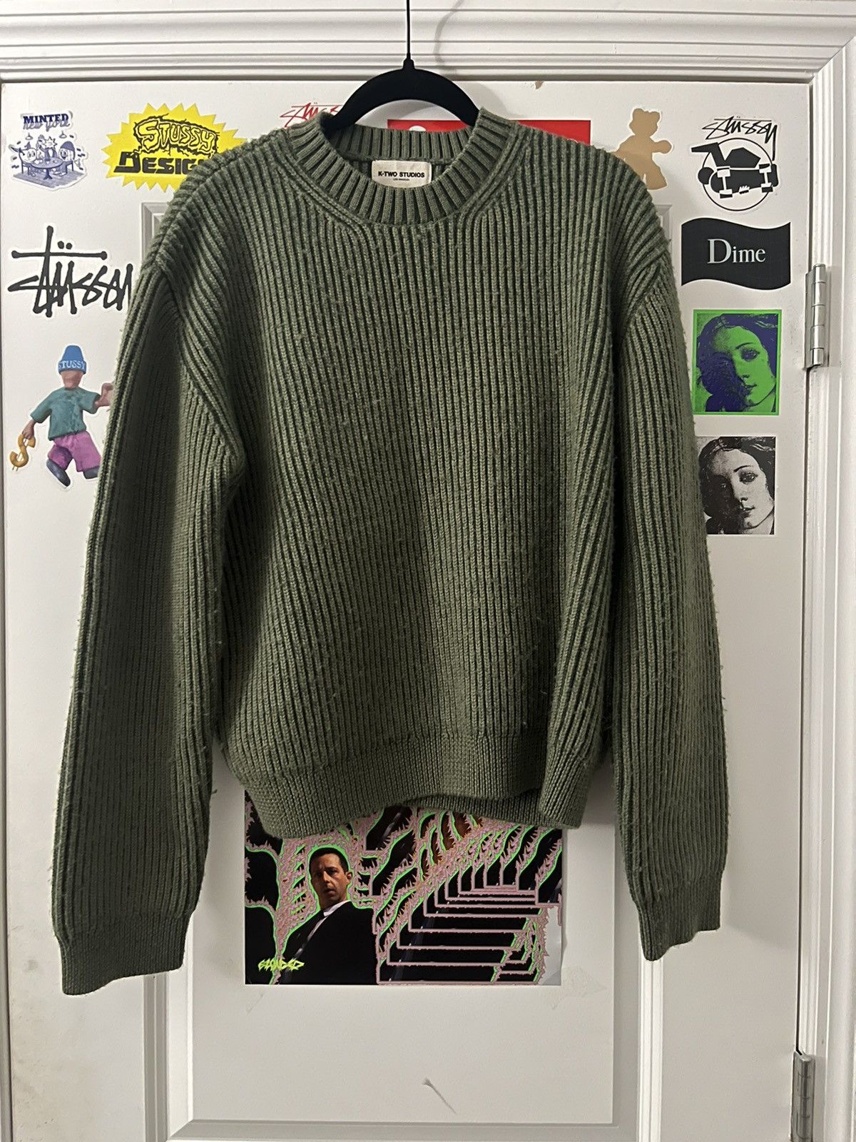 K-Two Studios K TWO STUDIOS GREEN FISHERMAN KNIT - SUPER