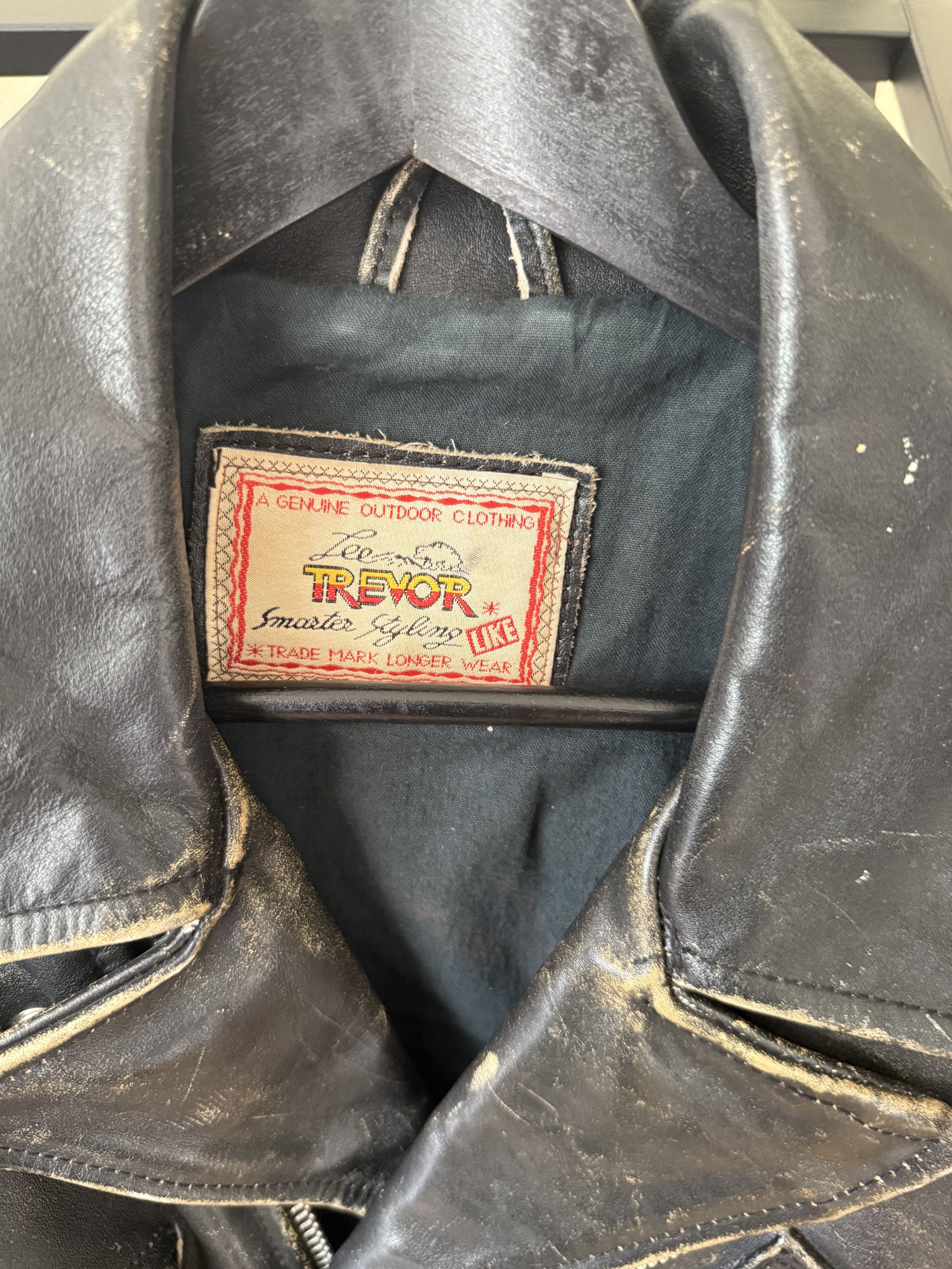 Other Vintage Lee Trevor Leather Motorcycle Jacket — Patina | Grailed