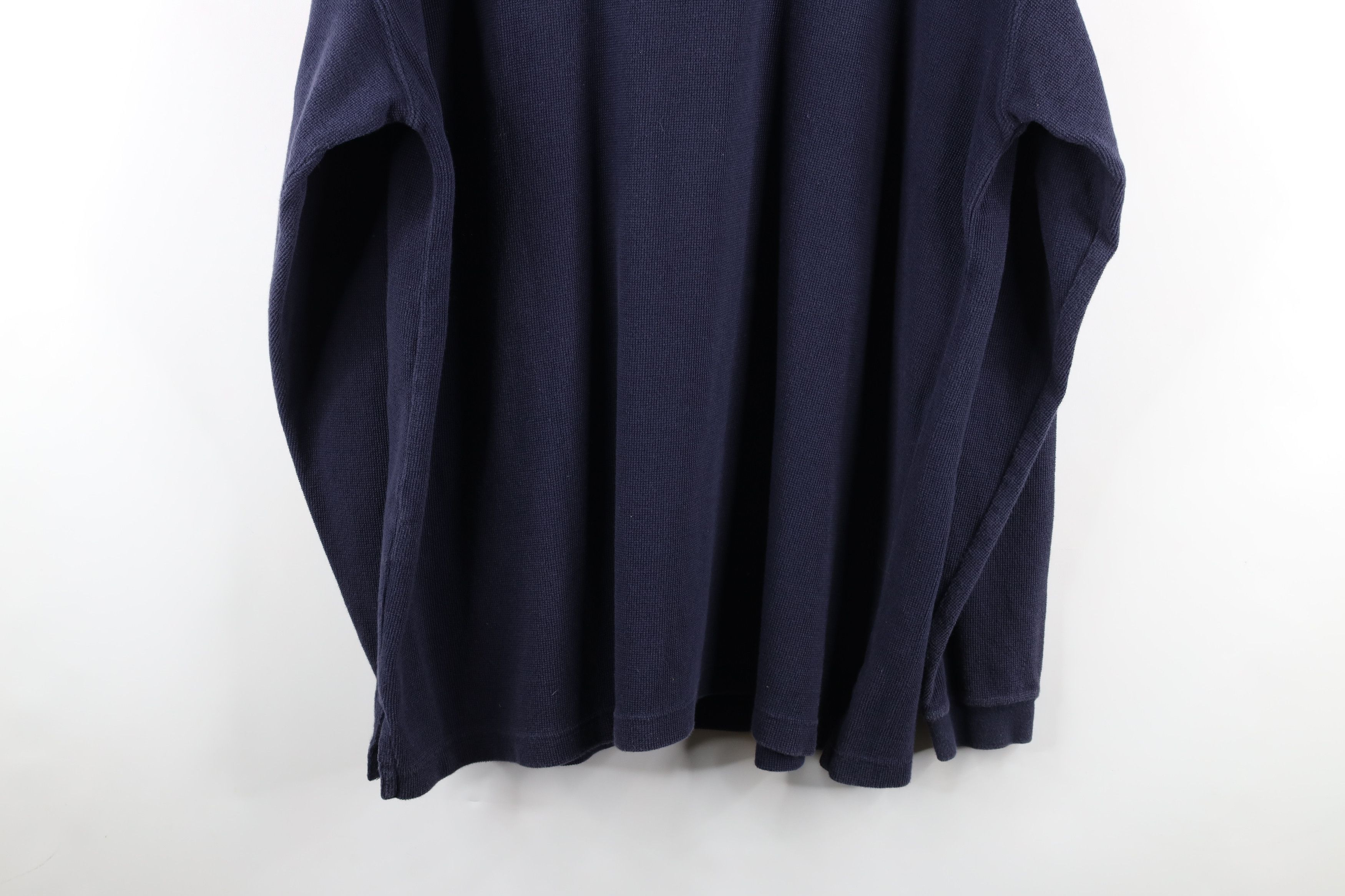 Eddie Bauer × Vintage Vintage 90s Eddie Bauer Waffle Knit Long Sleeve Polo Shirt Size US XL / EU 56 / 4 - 8 Thumbnail