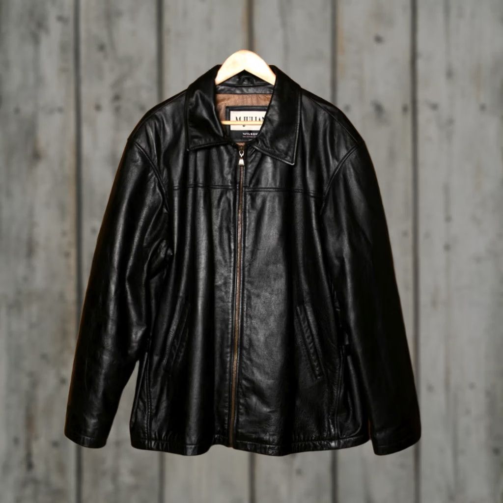 Vintage VINTAGE M.Julian by WILSONS Insulated Leather Jacket Motorcycle Jacket XL Black Mens Size US XL / EU 56 / 4 - 1 Thumbnail