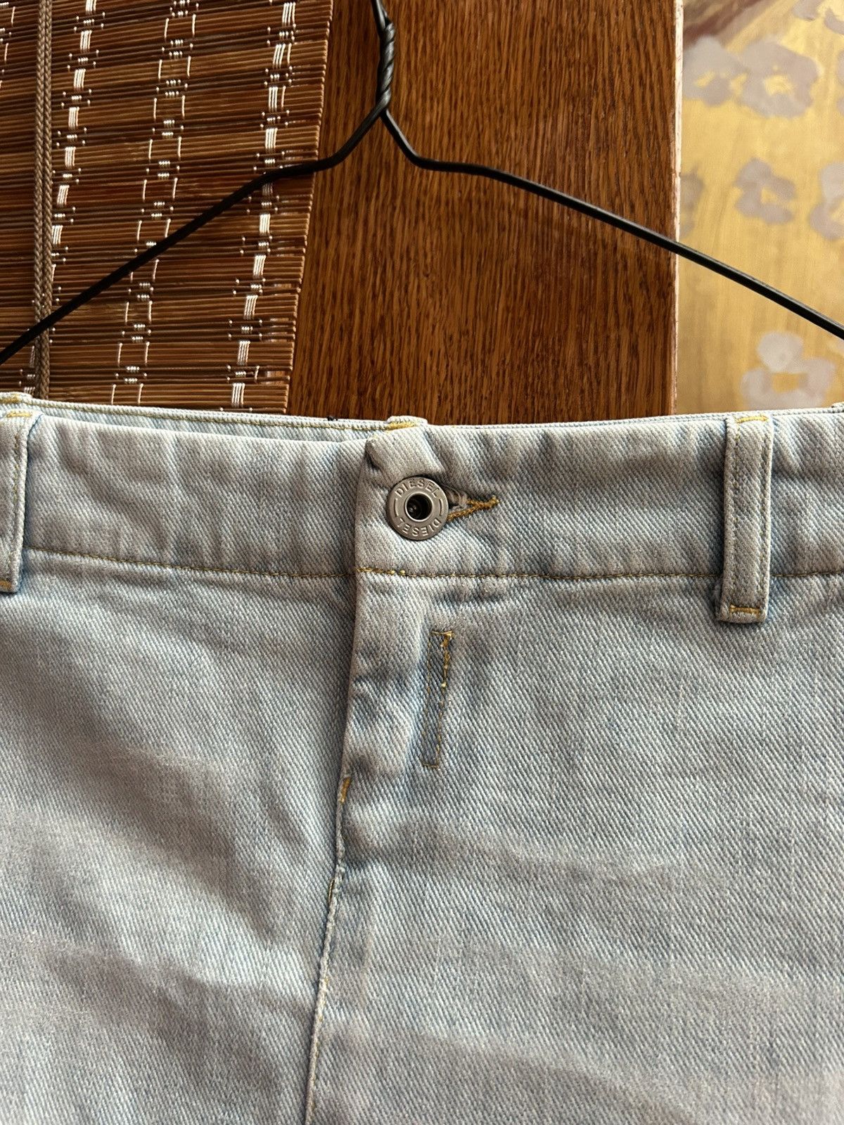 Diesel × Vintage Vintage Y2k Diesel Washed Blue Denim Skirt Knee Lenght Size 27" / US 4 / IT 40 - 4 Thumbnail