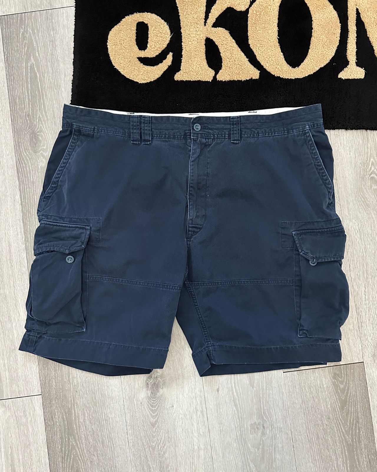 Polo Ralph Lauren Vintage Polo by Ralph Lauren Navy Blue Cargo Shorts - 48B Size US 44 / EU 60 - 1 Thumbnail