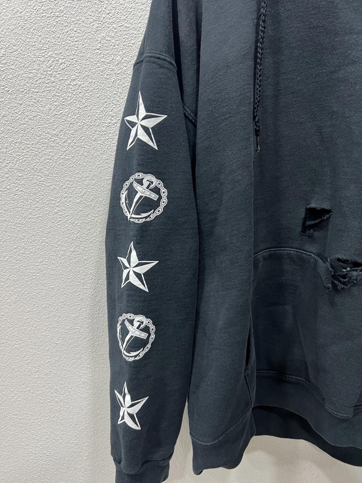 Hanes 90s Oakland Saloon Trashed Hoodie Size US M / EU 48-50 / 2 - 4 Thumbnail