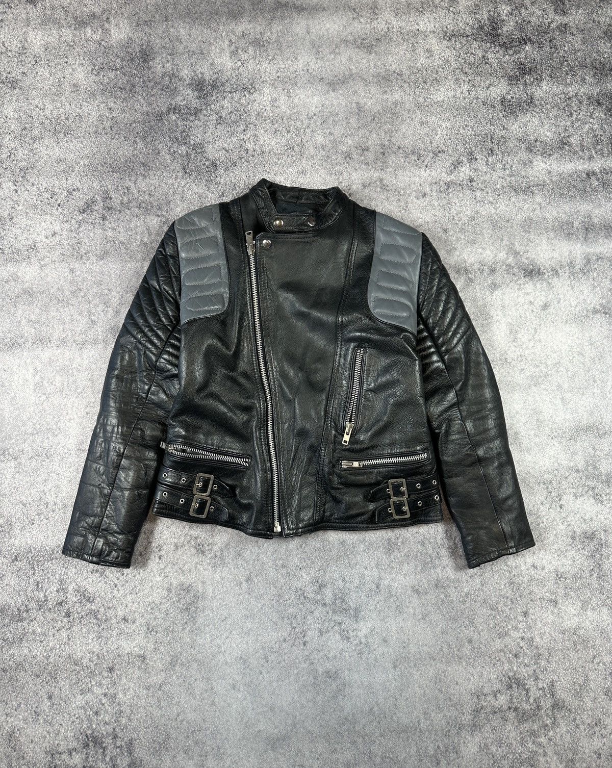 Leather Y2K Vintage Moto Racing Leather Jacket 90s Opium Style Rare Size XS / US 0-2 / IT 36-38 - 1 Thumbnail