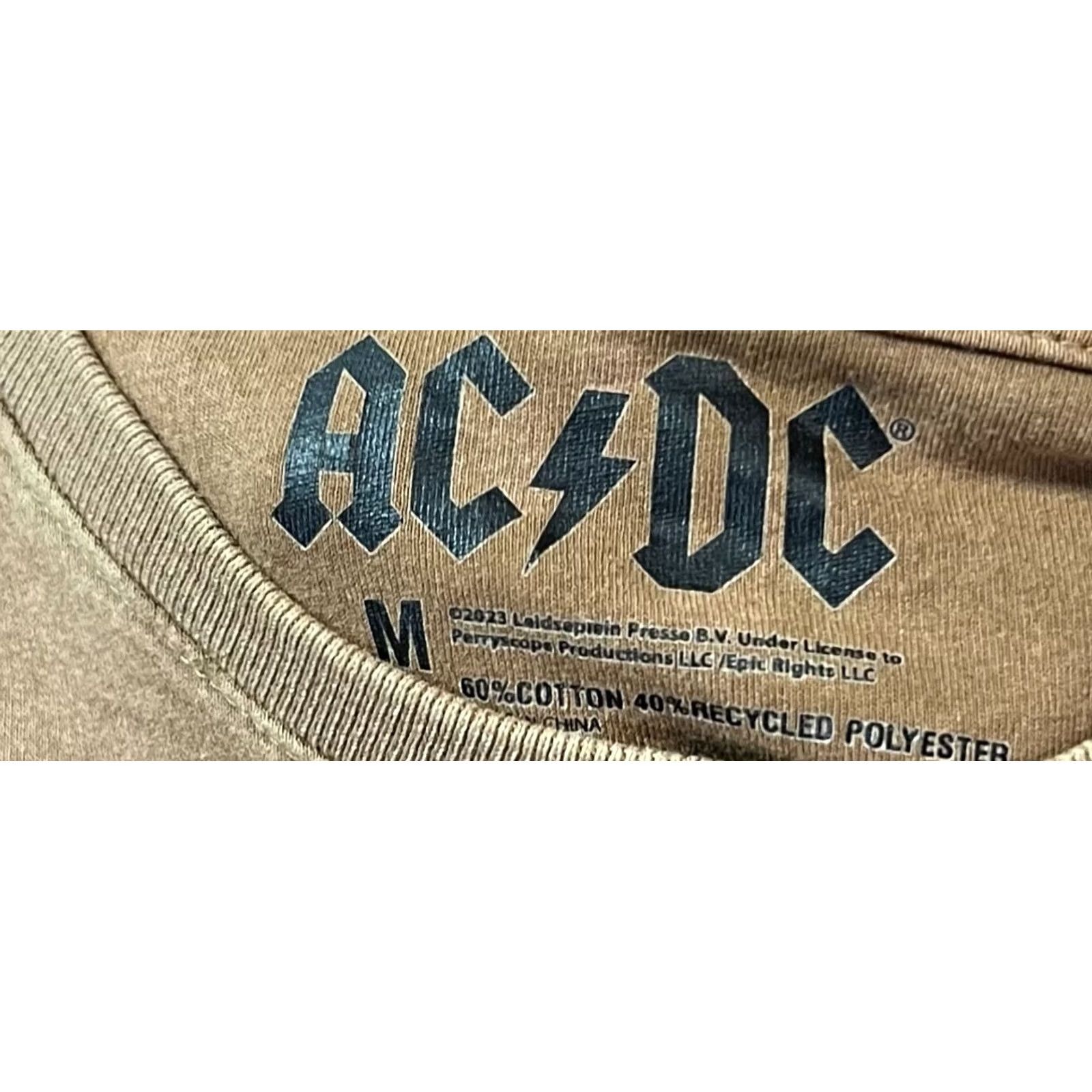 Logo 7 AC/DC Sweatshirt Mens M Brown Crewneck Fleece Graphic Band Logo Rock Pullover Size US M / EU 48-50 / 2 - 5 Thumbnail