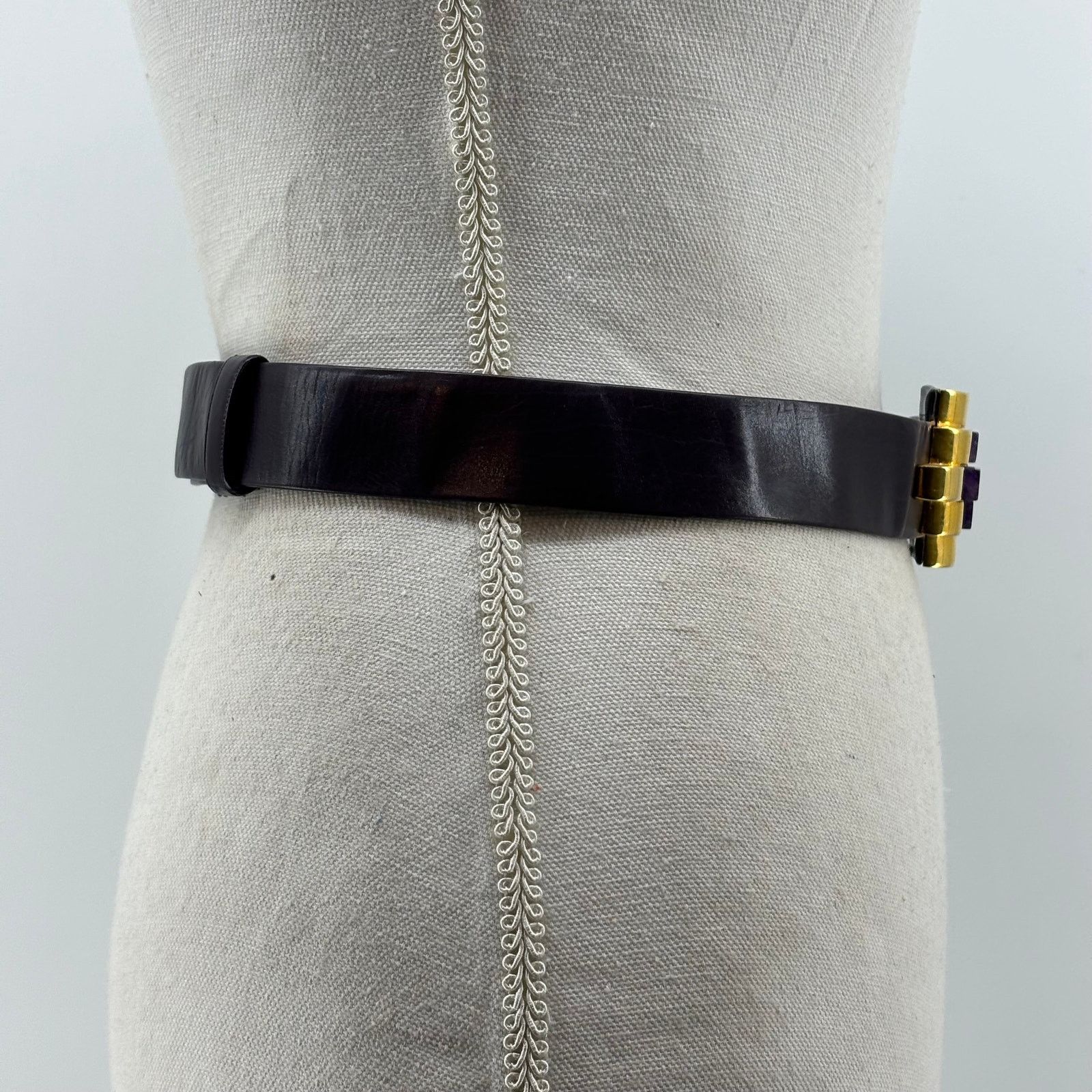 Judith Leiber Judith Leiber Amethyst Gem Deep Purple Belt Expandable OS Size ONE SIZE - 7 Thumbnail