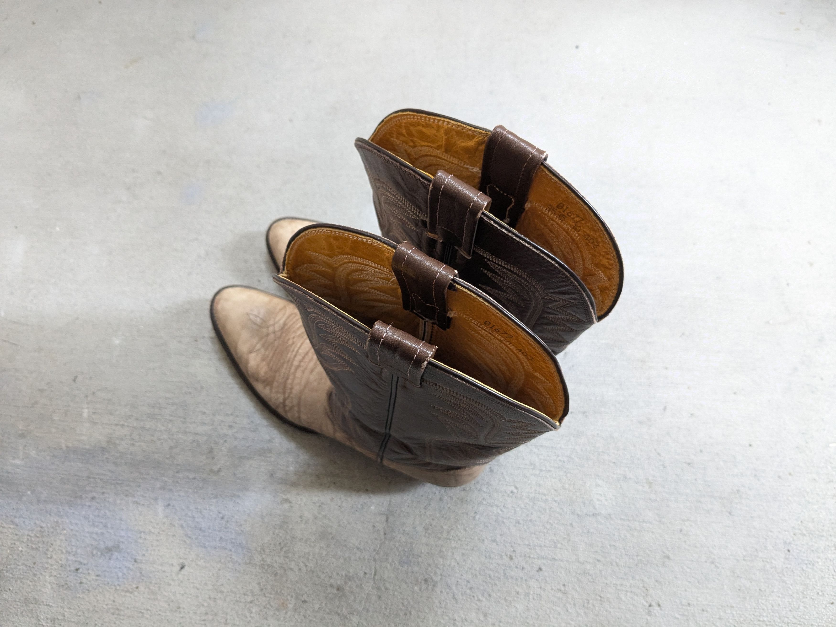 Nocona Boots Nocona Cowboy Boots 9 D Gray Leather Western Elephant Print Size US 8.5 / EU 41-42 - 14 Thumbnail