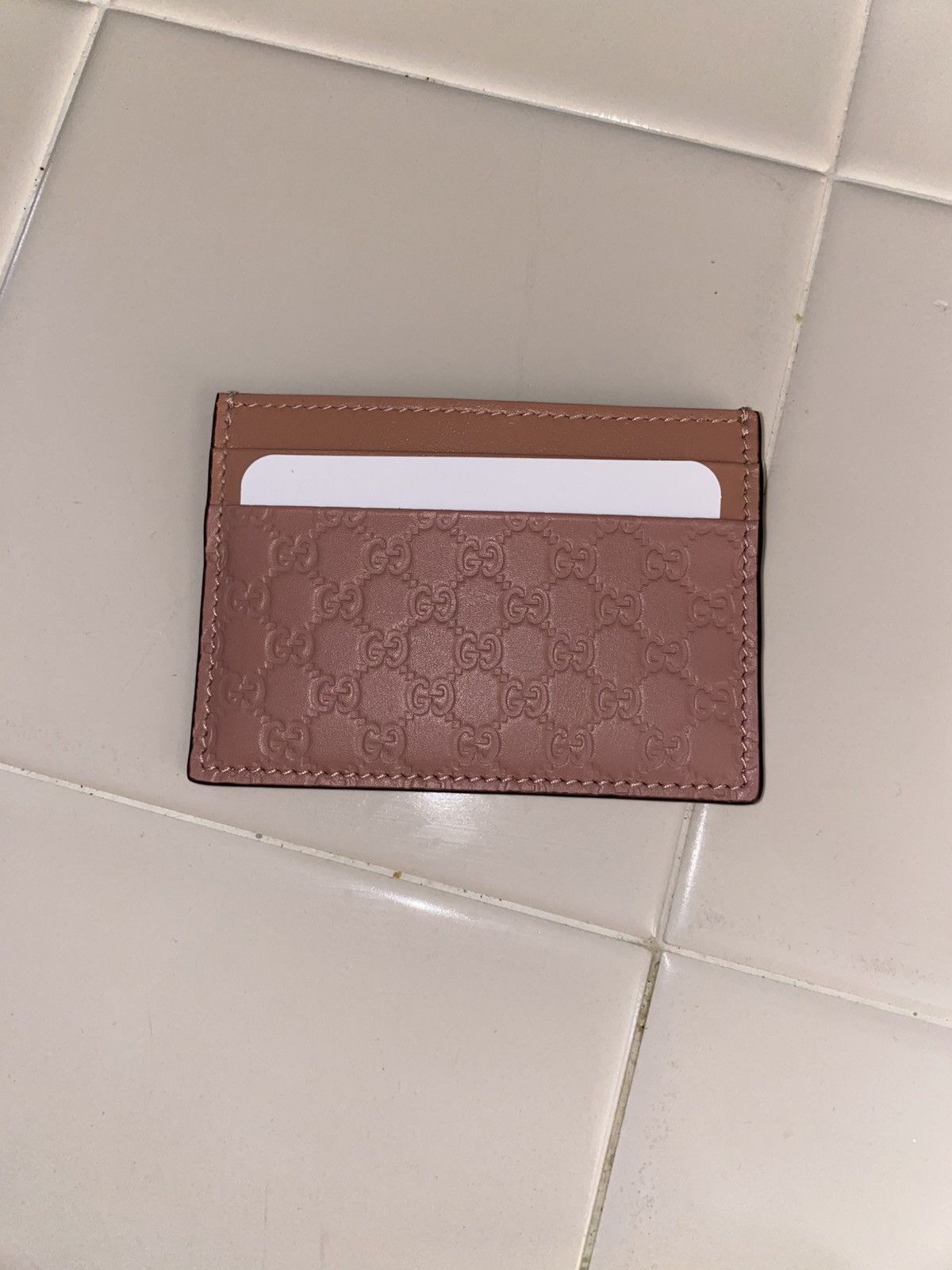 Gucci Gucci GG Monogram Pink Card Holder New Size ONE SIZE - 6 Thumbnail