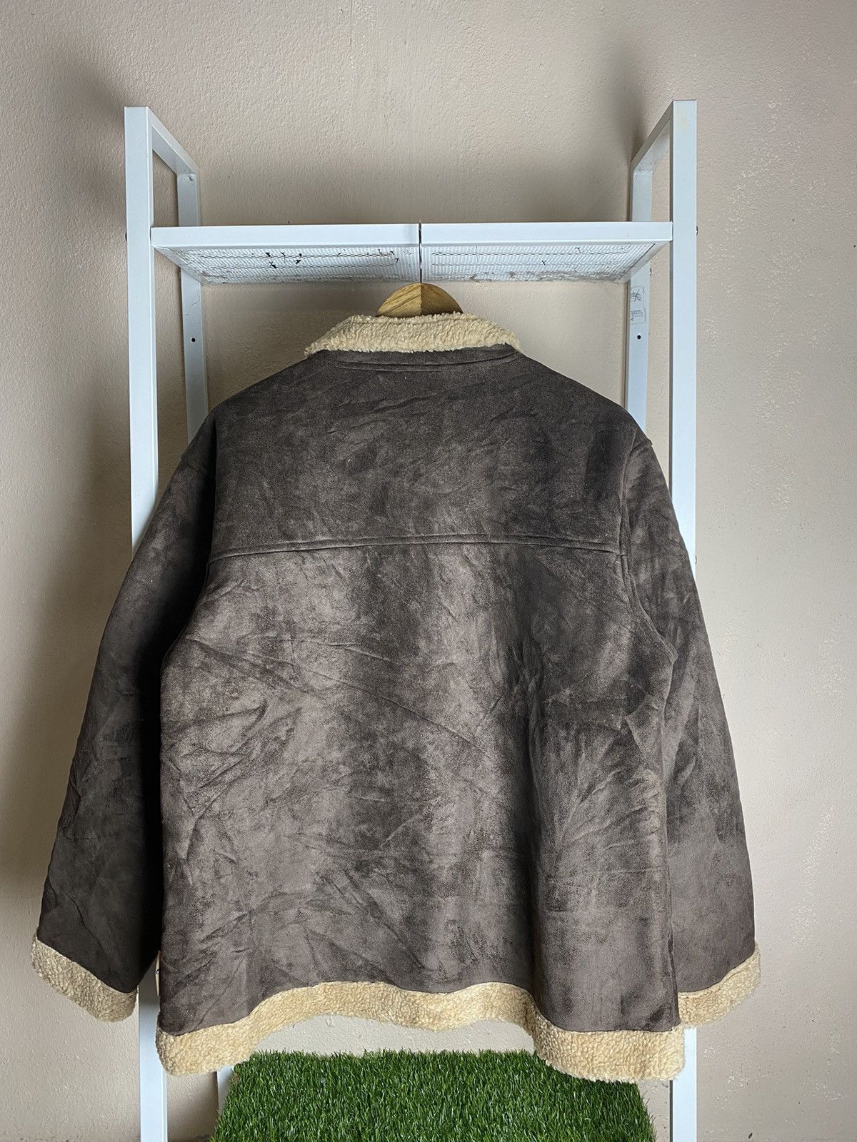 Vintage SUNTORY BOSS COFFEE Japanese Promo Suede Sherpa Lined Jacket Size US M / EU 48-50 / 2 - 8 Thumbnail
