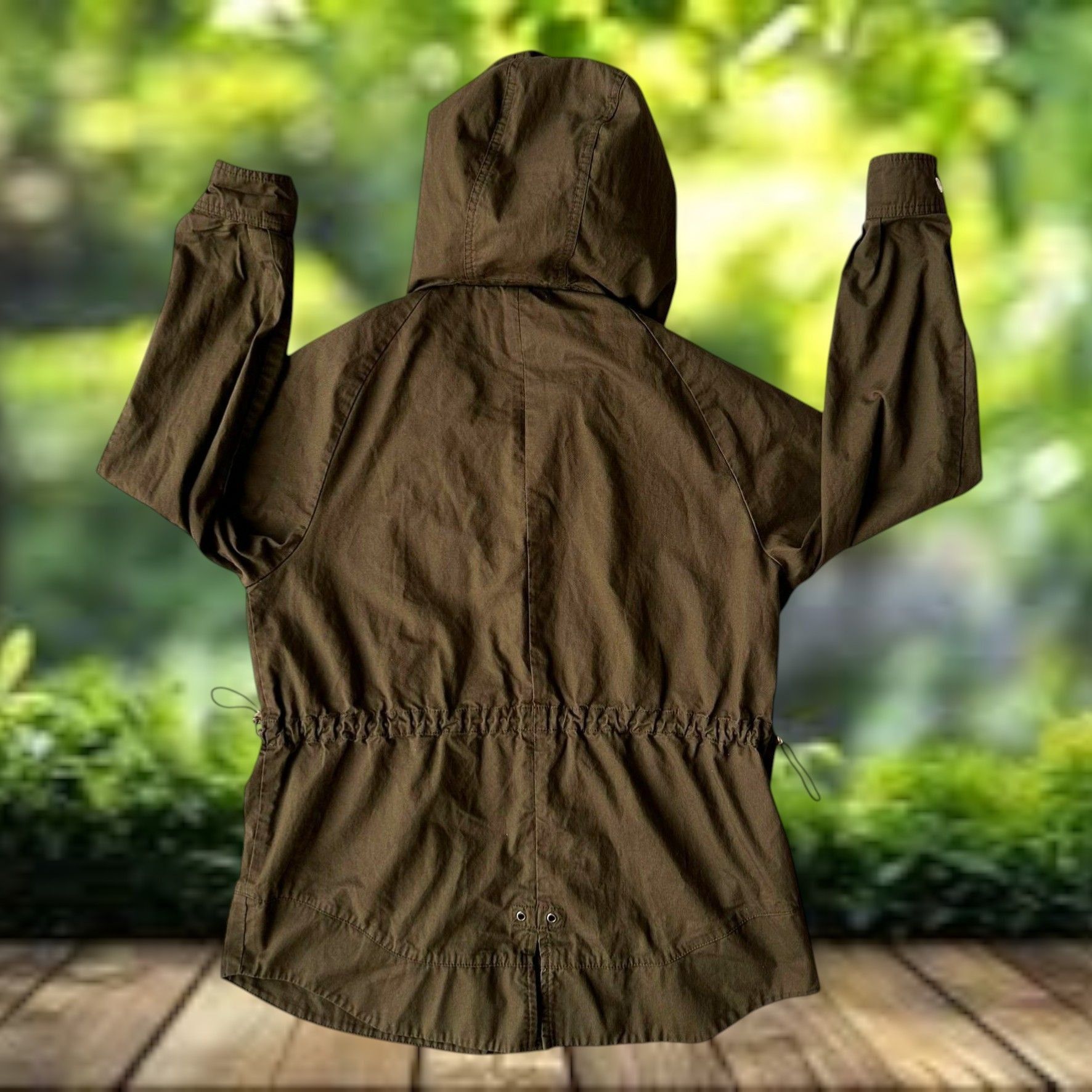 Other Love Tree Green Army Jacket Medium Military Raincoat Pockets Size US M / EU 48-50 / 2 - 6 Thumbnail