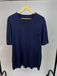 Louis Vuitton - Half Damier Pocket T-Shirt - Bleu Nuit Foncé - Men - Size: XS - Luxury