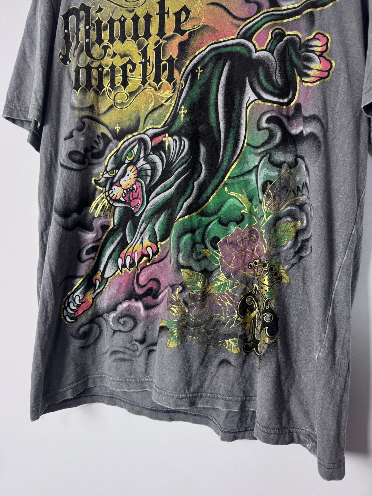 Vintage Y2K Minute Mirth Panther Graphic Tee Size US L / EU 52-54 / 3 - 4 Thumbnail