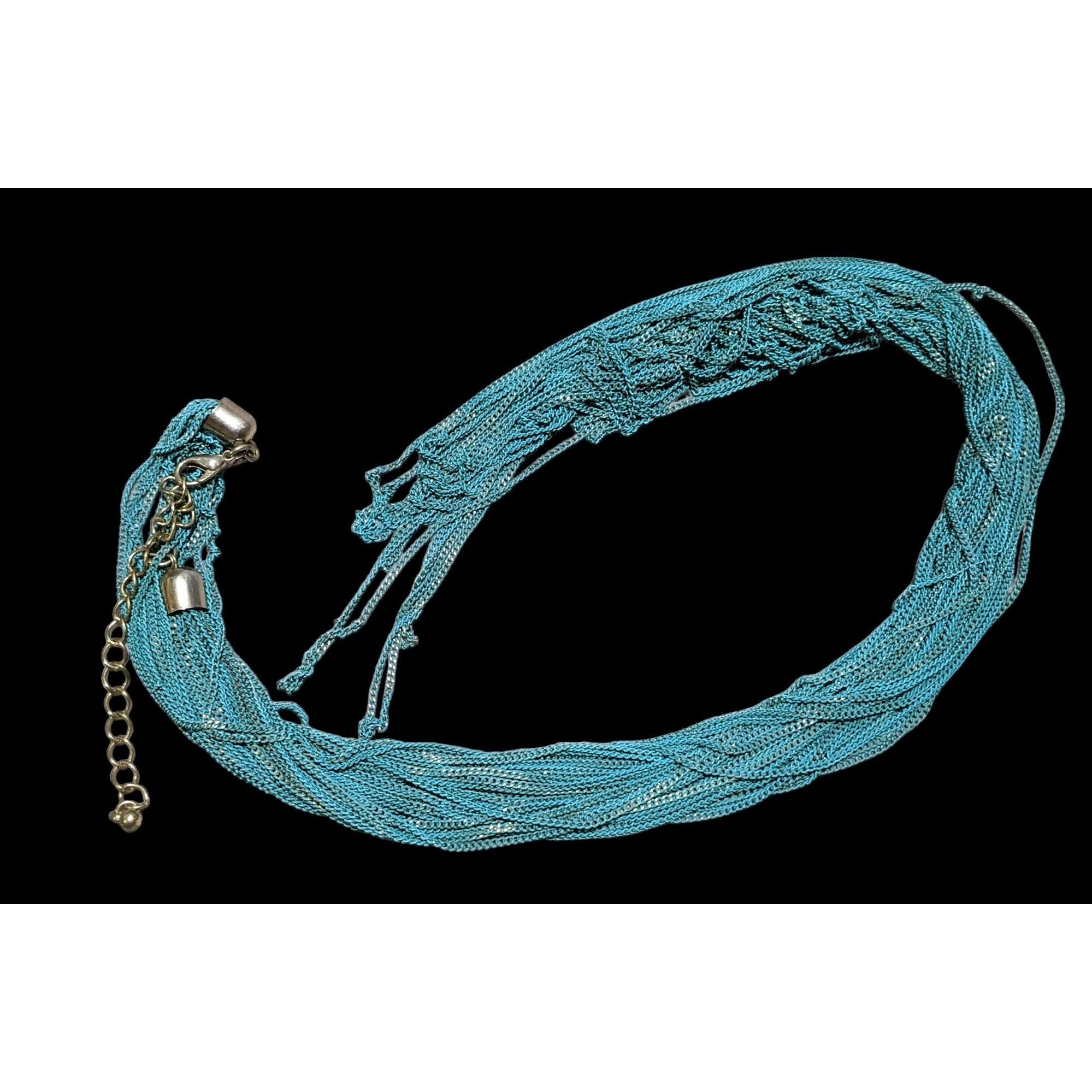 Other Abstract Blue Multilayer Chain Necklace Size ONE SIZE - 3 Thumbnail