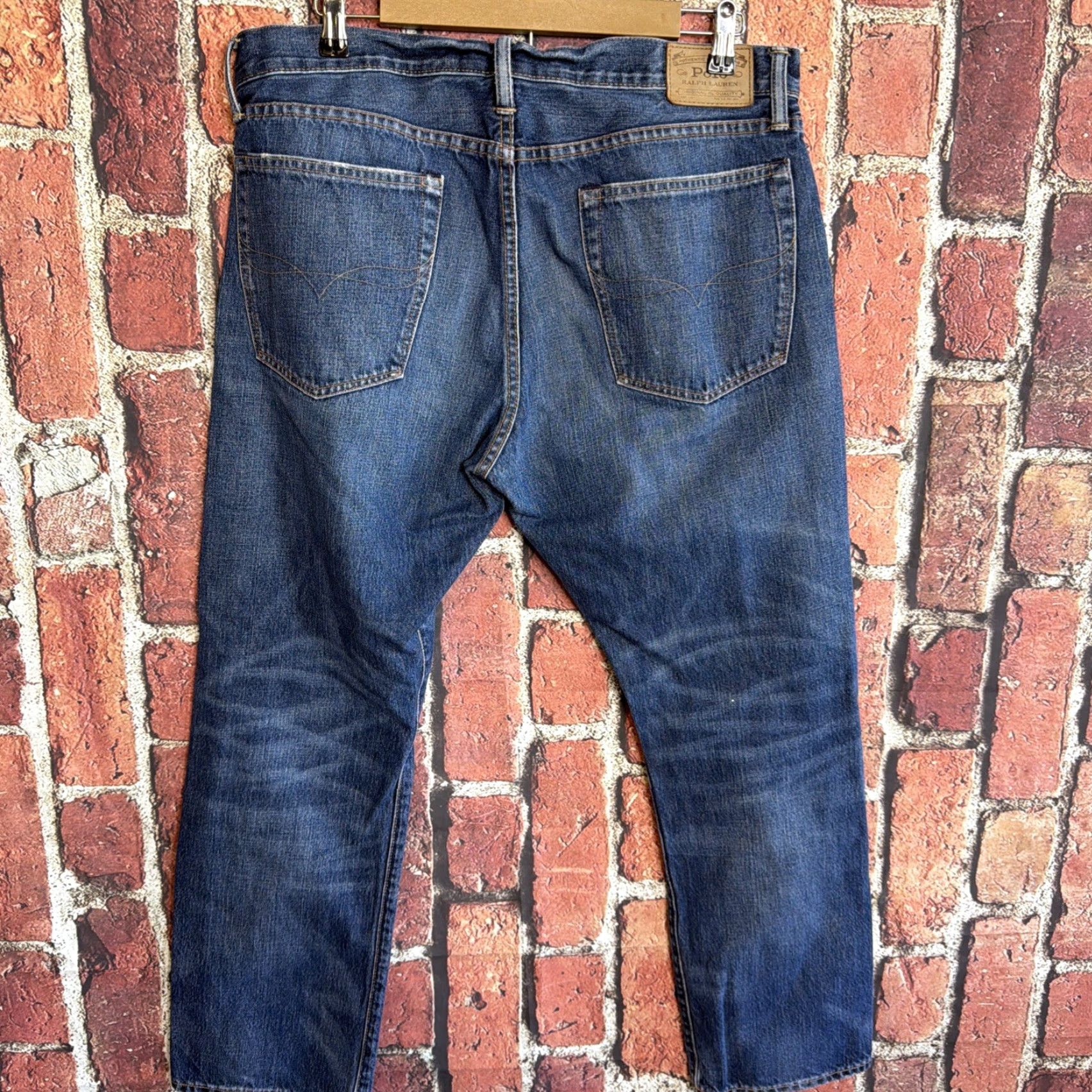 Polo Ralph Lauren Polo Ralph Lauren Jeans Men’s Hampton Straight Dark Wash Denim 35 x 30 Regular Inseam 30 5-Pocket Logo Blue Cotton Denim Rise Mid 10-12 in Size US S / EU 44-46 / 1 - 4 Thumbnail