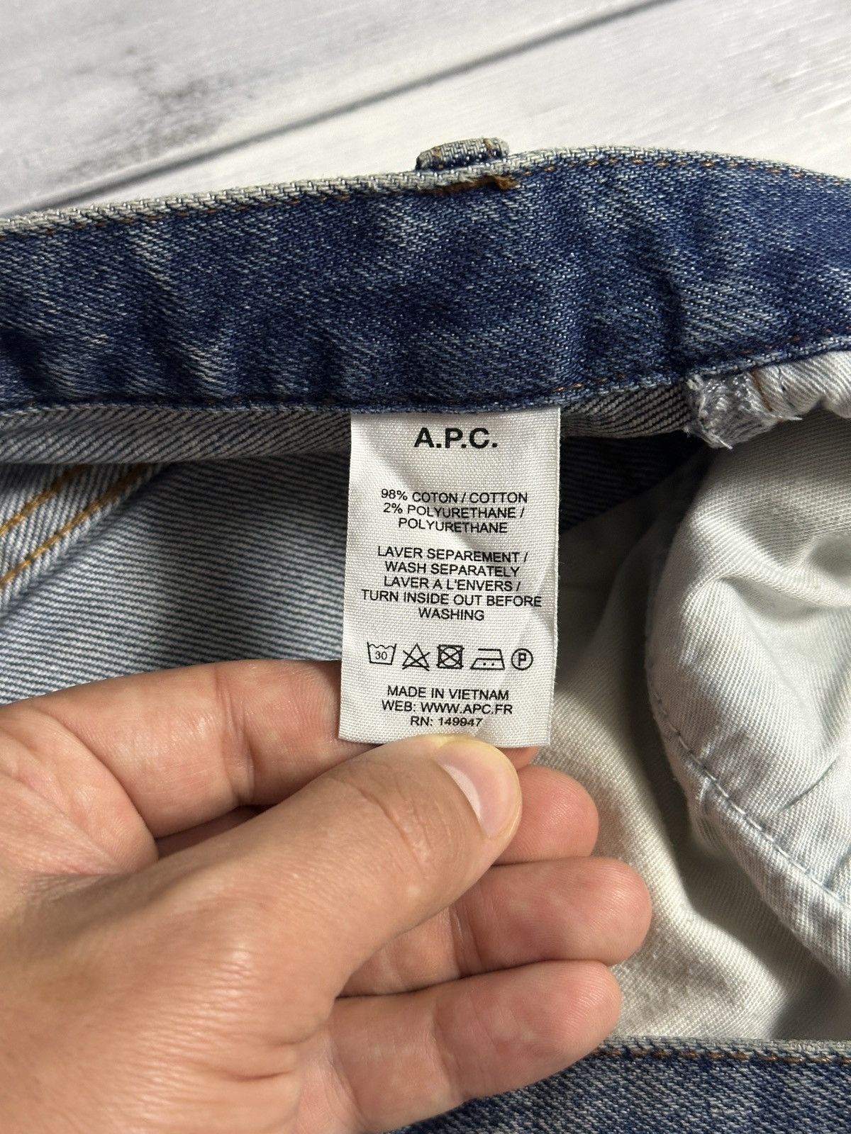 A.P.C. Rare Luxury Denim Pants A.P.C. Japan Size 31 Color Blue Size US 31 - 9 Thumbnail