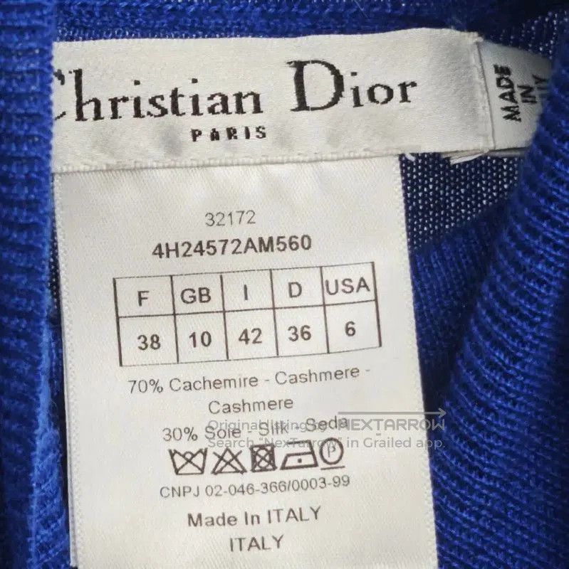 Dior Dior Women’s Blue Cashmere Blend Long Sleeve Sweater . Size S / US 4 / IT 40 - 4 Thumbnail