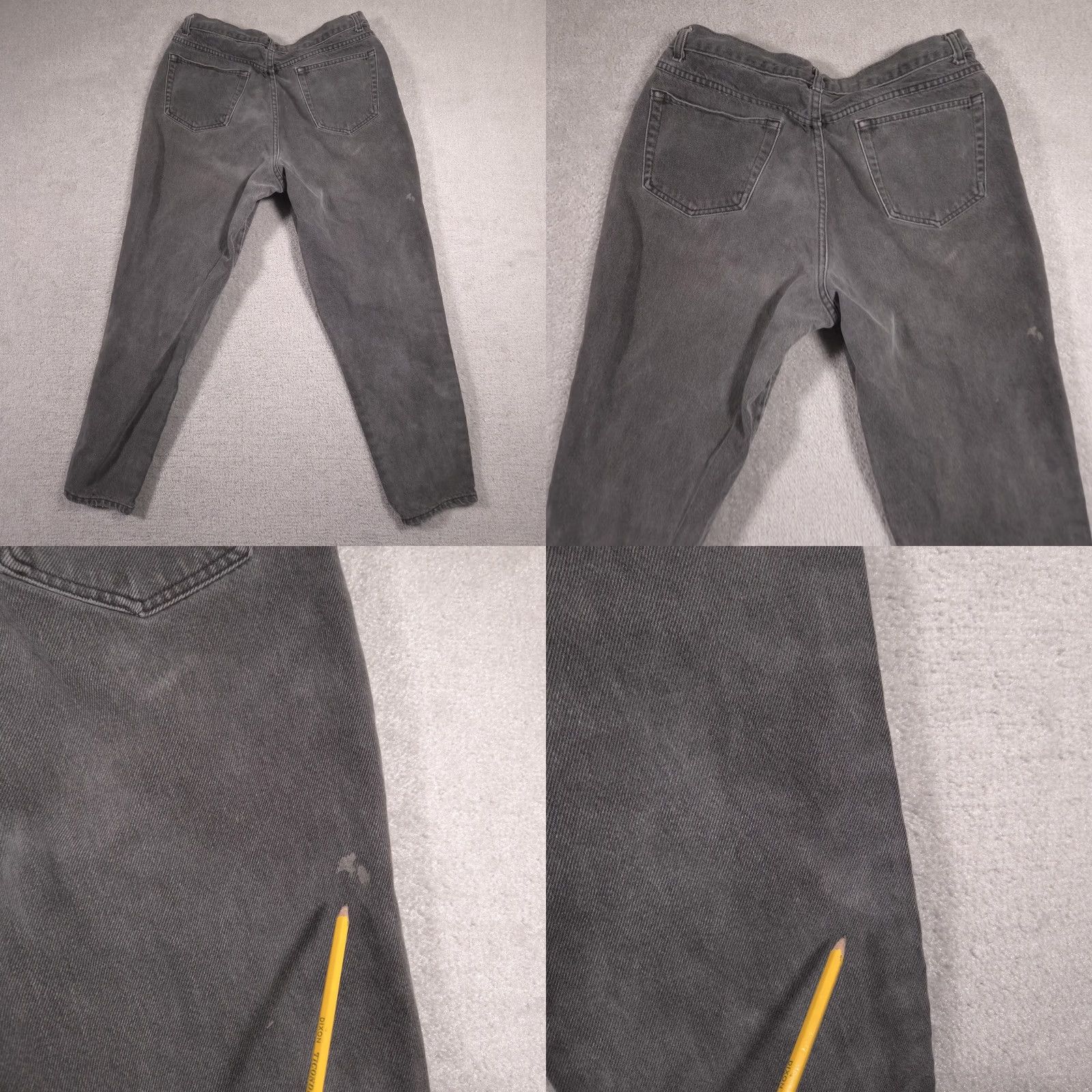 Vintage Venezia Jeans Womens High Rise Tapered Jeans Plus 16 Gray Charcoal Wash Denim Pants Size 38" / US 16 / IT 52 - 10 Thumbnail