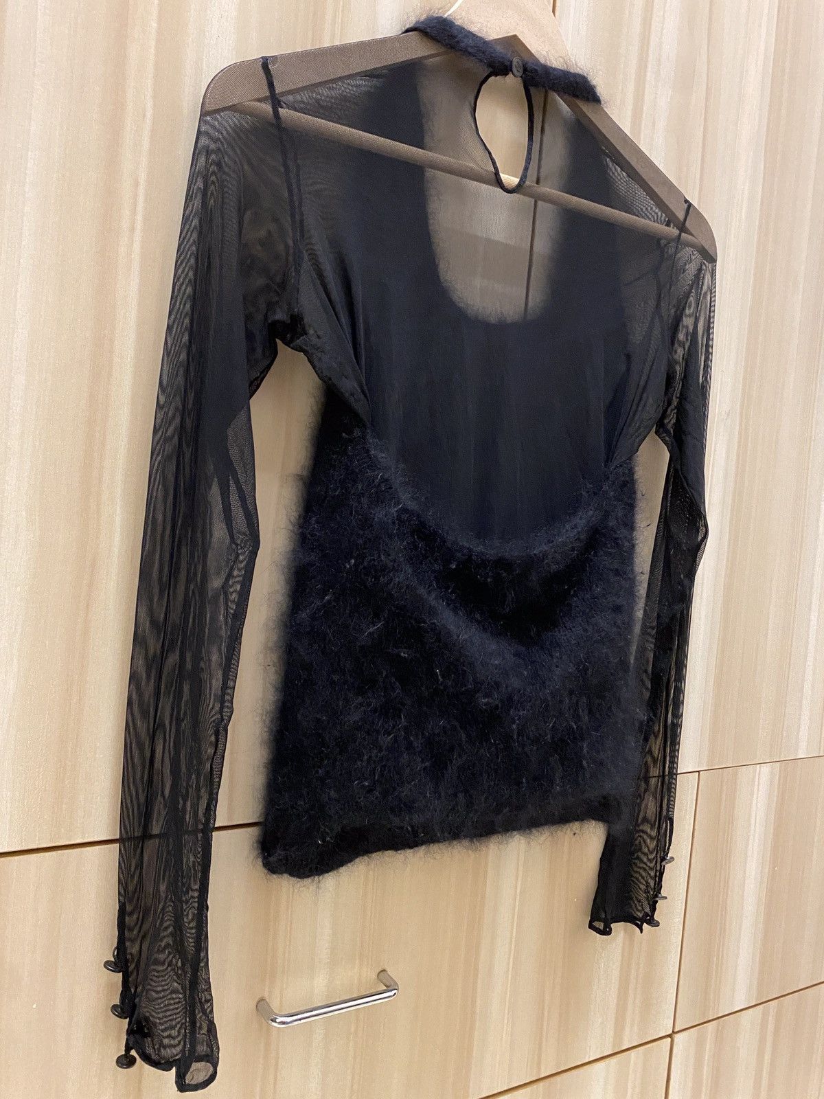 Chanel Chanel Black Angora Transparent Sleeve Tops Size S / US 4 / IT 40 - 7 Thumbnail