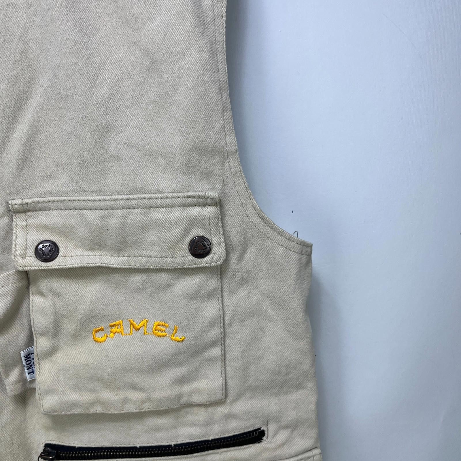 Camel Vintage 90s Camel Cigarettes Rare Fishing Vest Large Jacket Size ONE SIZE - 3 Thumbnail