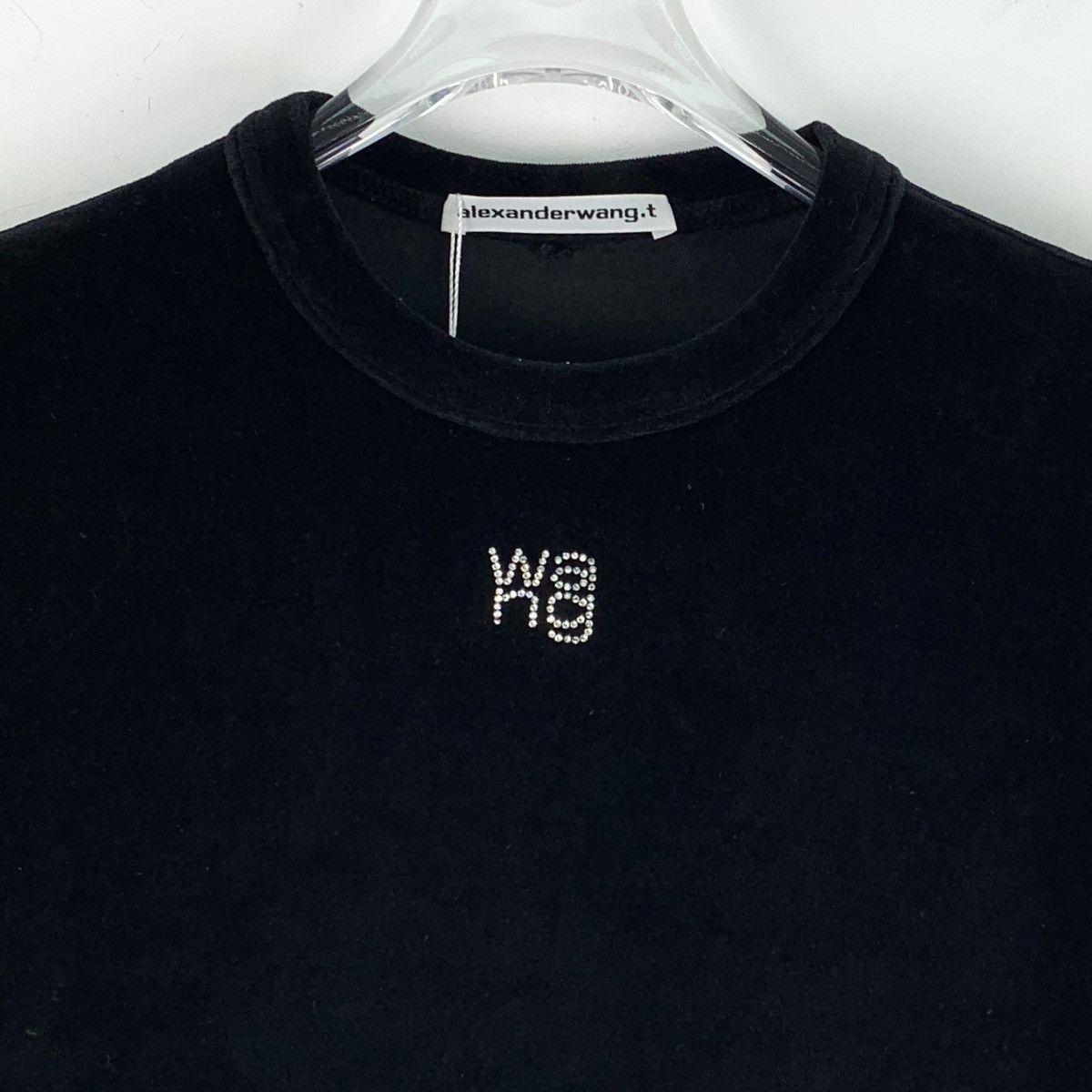 Alexander Wang Alexander Wang Logo Rhinestone Short Sleeve T-shirt K26WX Size XS / US 0-2 / IT 36-38 - 4 Thumbnail