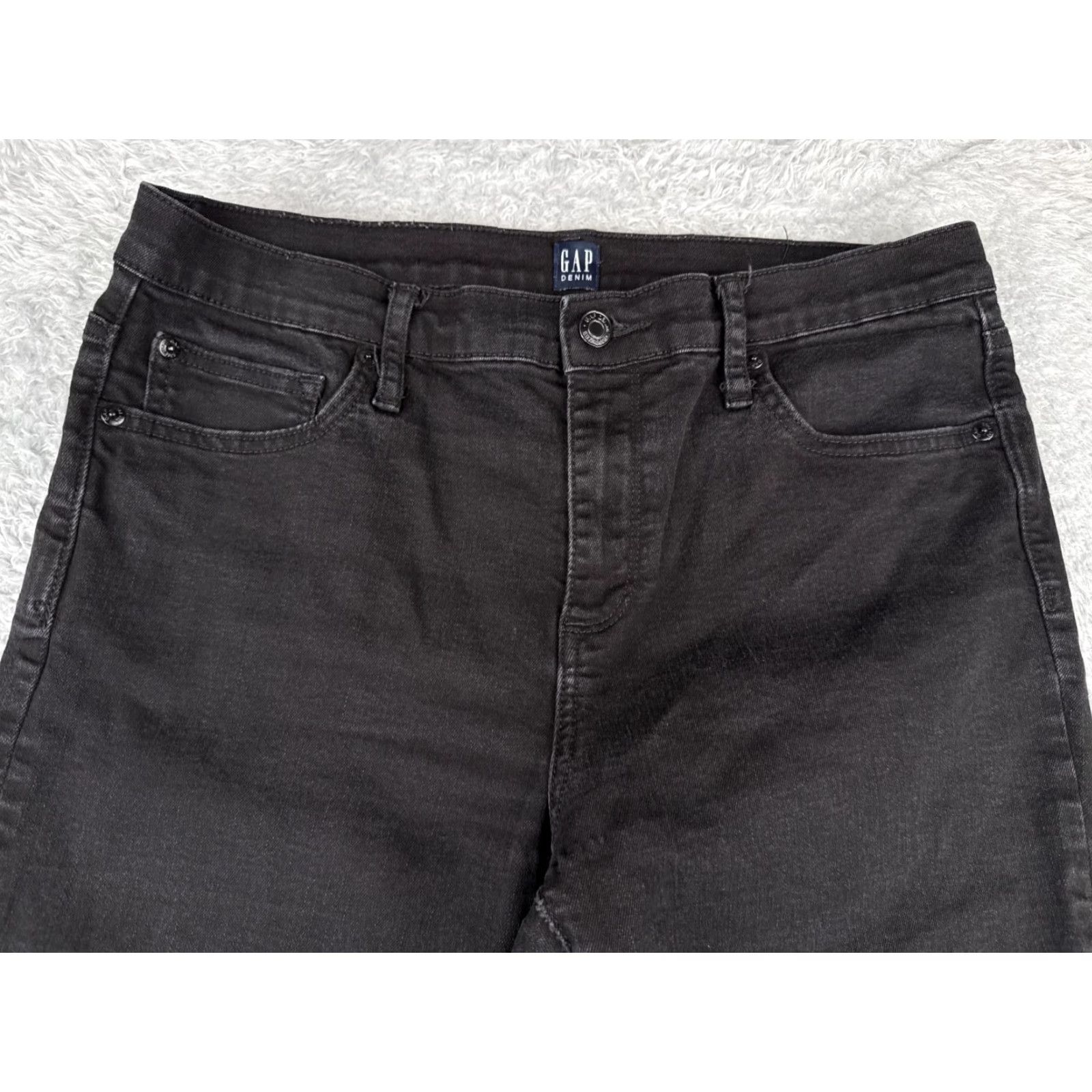 Gap VINTAGE Gap Womens Jeans Bootcut 32x25 Black Denim Mid Rise Cotton Spandex Classic 90s Girls Size 24" / US 00 / IT 34 - 4 Thumbnail