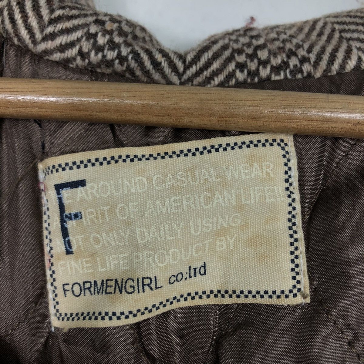 Japanese Brand 📌Vintage Wool Herringbone Fur Hoodie Jacket Size US M / EU 48-50 / 2 - 22 Thumbnail