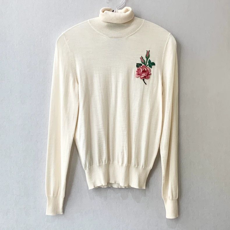 Gucci Gucci Women's Knit Sweater with Floral Detail Size US S / EU 44-46 / 1 - 1 Thumbnail