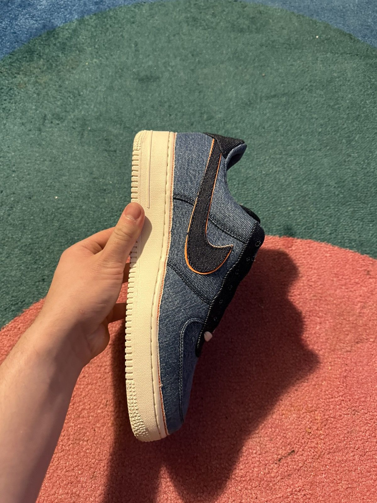 Nike 3x1 x Air Force 1 Low Premium Stonewash Blue Size US 11 / EU 44 - 9 Thumbnail