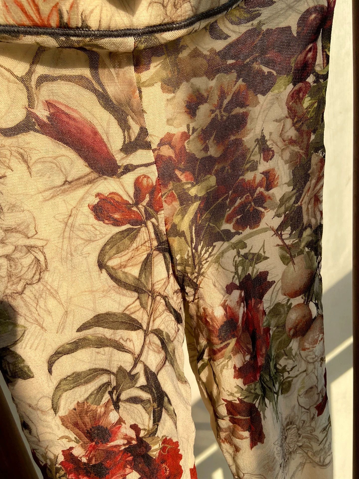 Jean Paul Gaultier JPG Tulle Classic Floral Print Pants M New Unworn Size 27" / US 4 / IT 40 - 4 Thumbnail