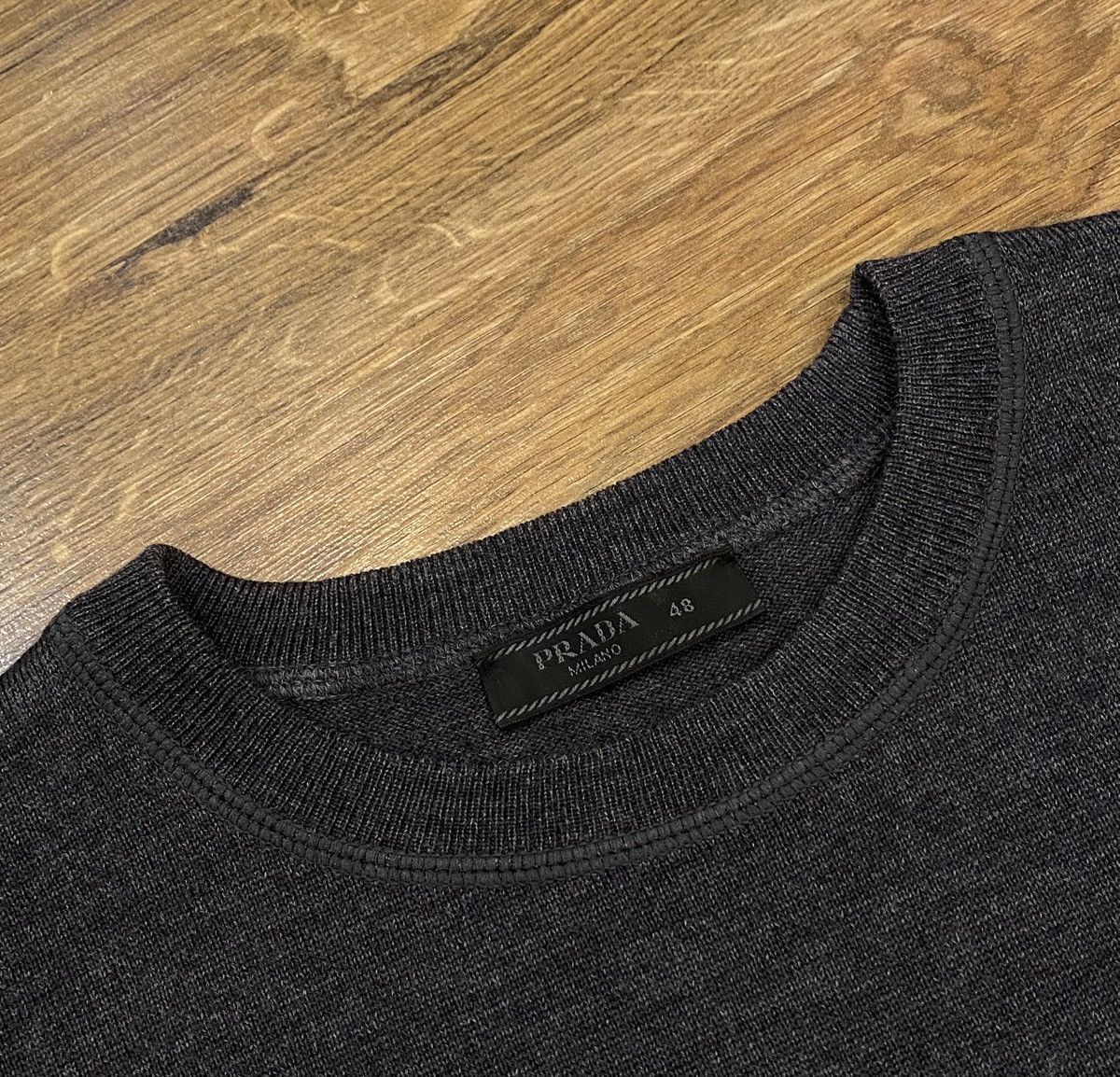 Prada Prada Embroidered Logo Knitted Sweatshirt x Luxury Size US M / EU 48-50 / 2 - 6 Thumbnail
