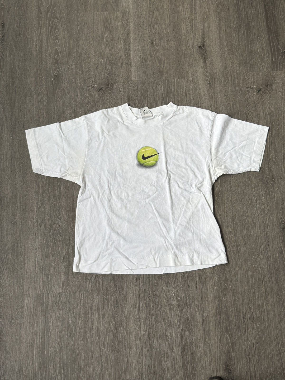 Vintage 90s Nike Andre Agassi Tennis White Tee