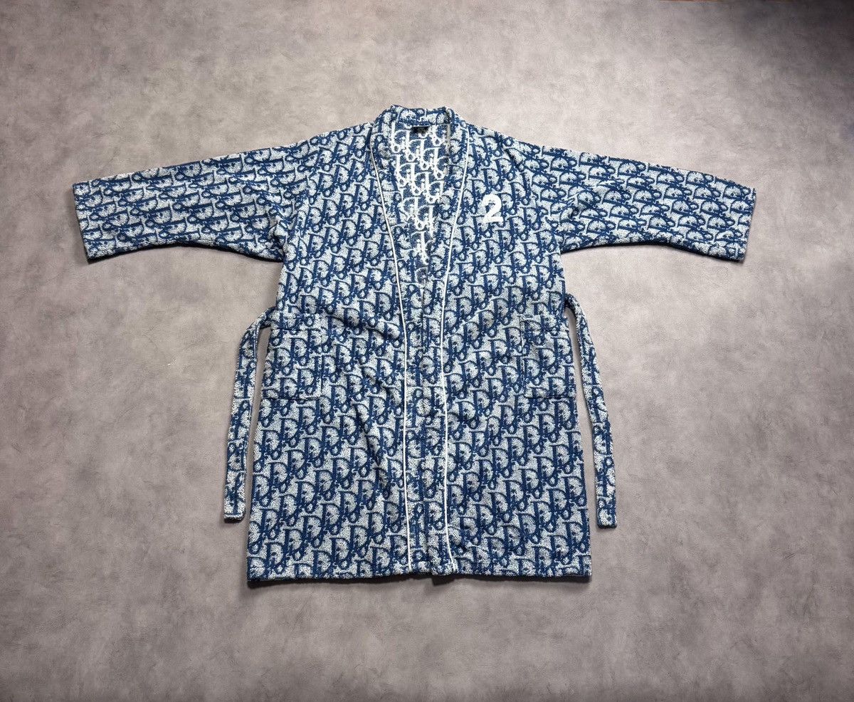 Christian Dior Monsieur Christian Dior Unisex No 2 Blue Monogram Bathrobe Towel Gown Size US M / EU 48-50 / 2 - 2 Thumbnail