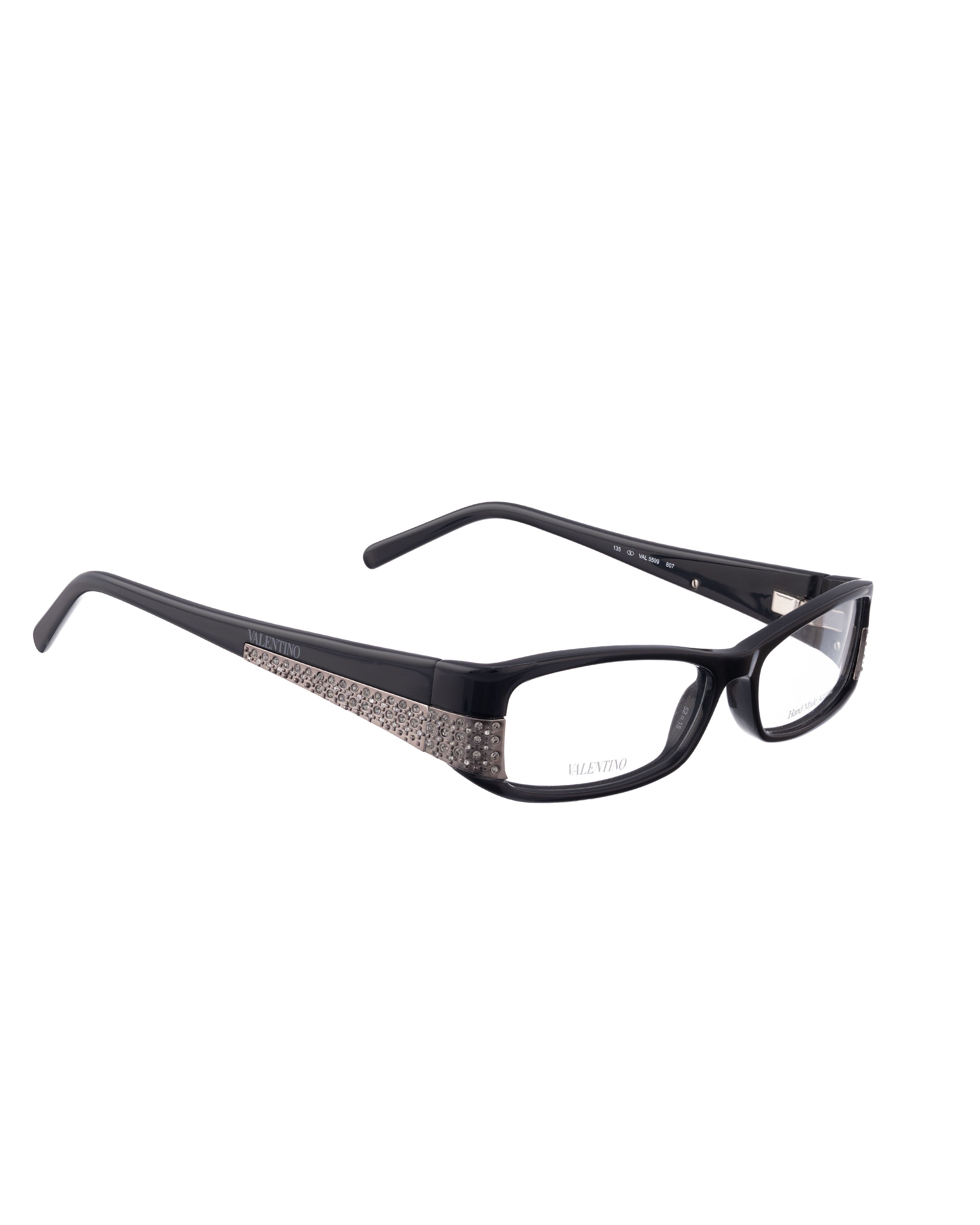 Valentino Valentino 00s Black Plastic Glasses with Mini Gems Size ONE SIZE - 1 Thumbnail