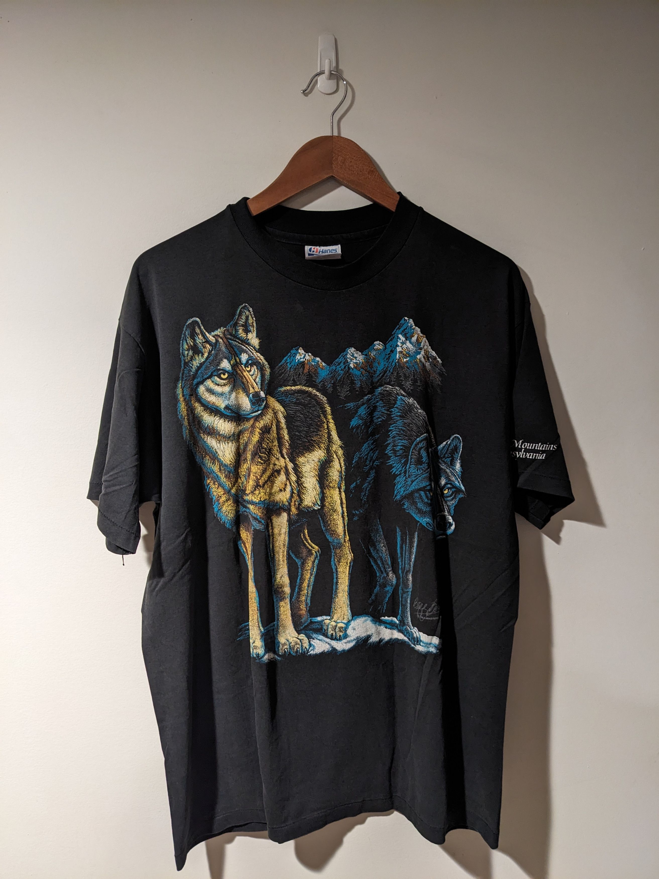 Vintage Vintage 1991 Wolves Animal Nature Pocono Mountains T-Shirt Size US XL / EU 56 / 4 - 1 Thumbnail