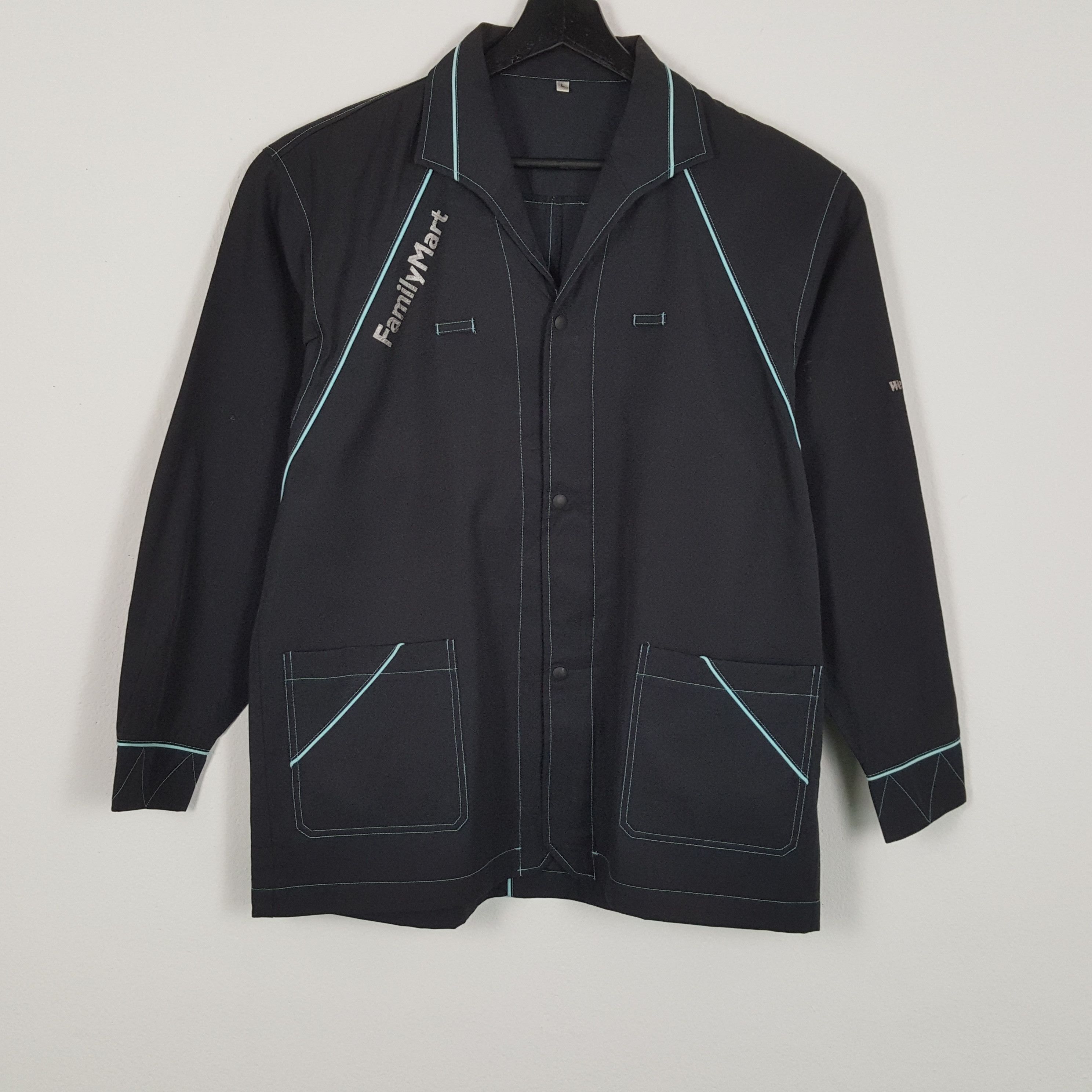 image of Vintage x Workers Family Mart Workers Workwear Uniform Jacket in Black, Men's (Size Medium)