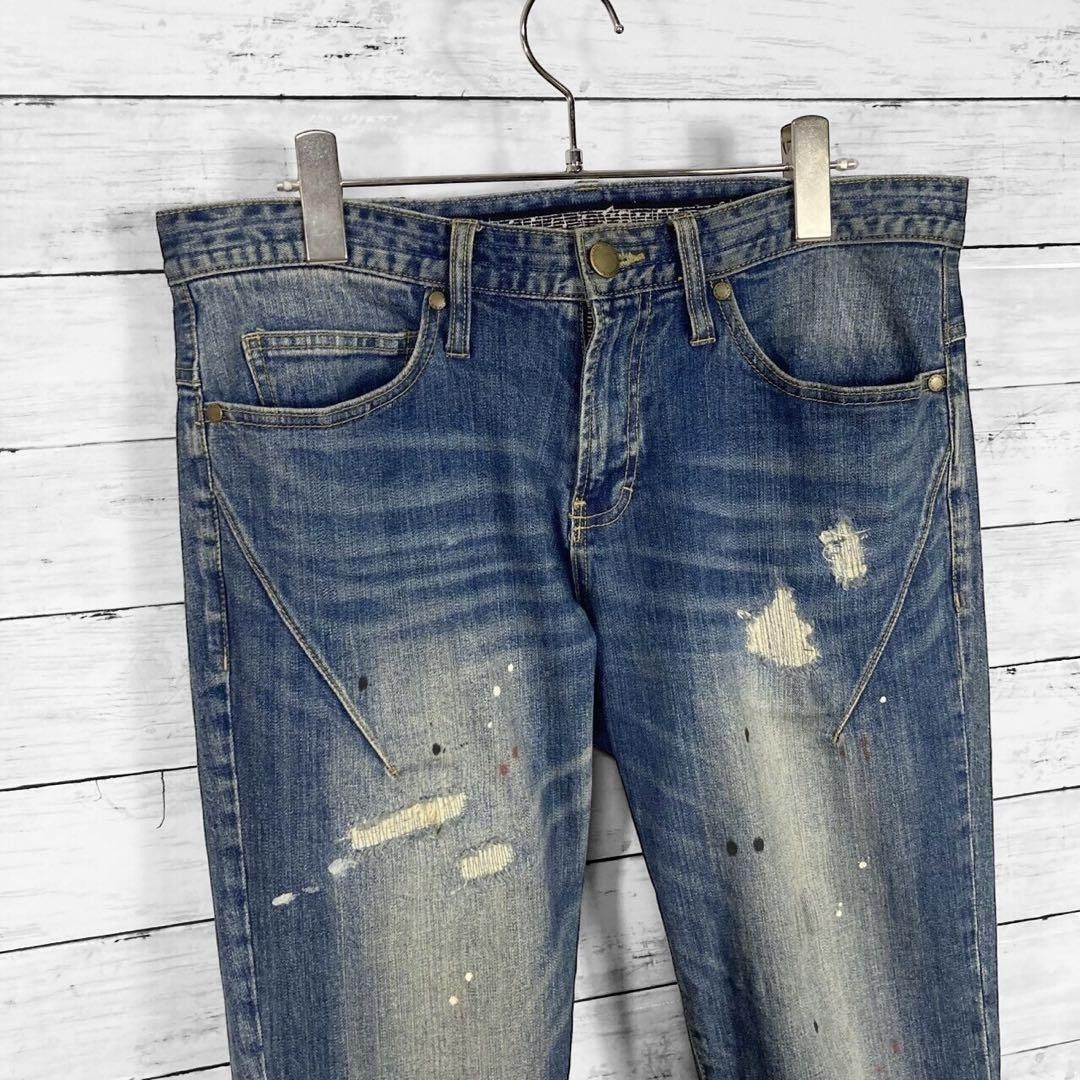 Number (N)ine Number Nine Loveless Heavy Distressed Denim Jeans Size US 31 - 2 Thumbnail