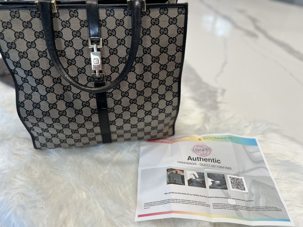 Gucci Tom Ford Era Gucci GG Monogram Tote with Rare Piston Lock Size ONE SIZE - 14 Thumbnail