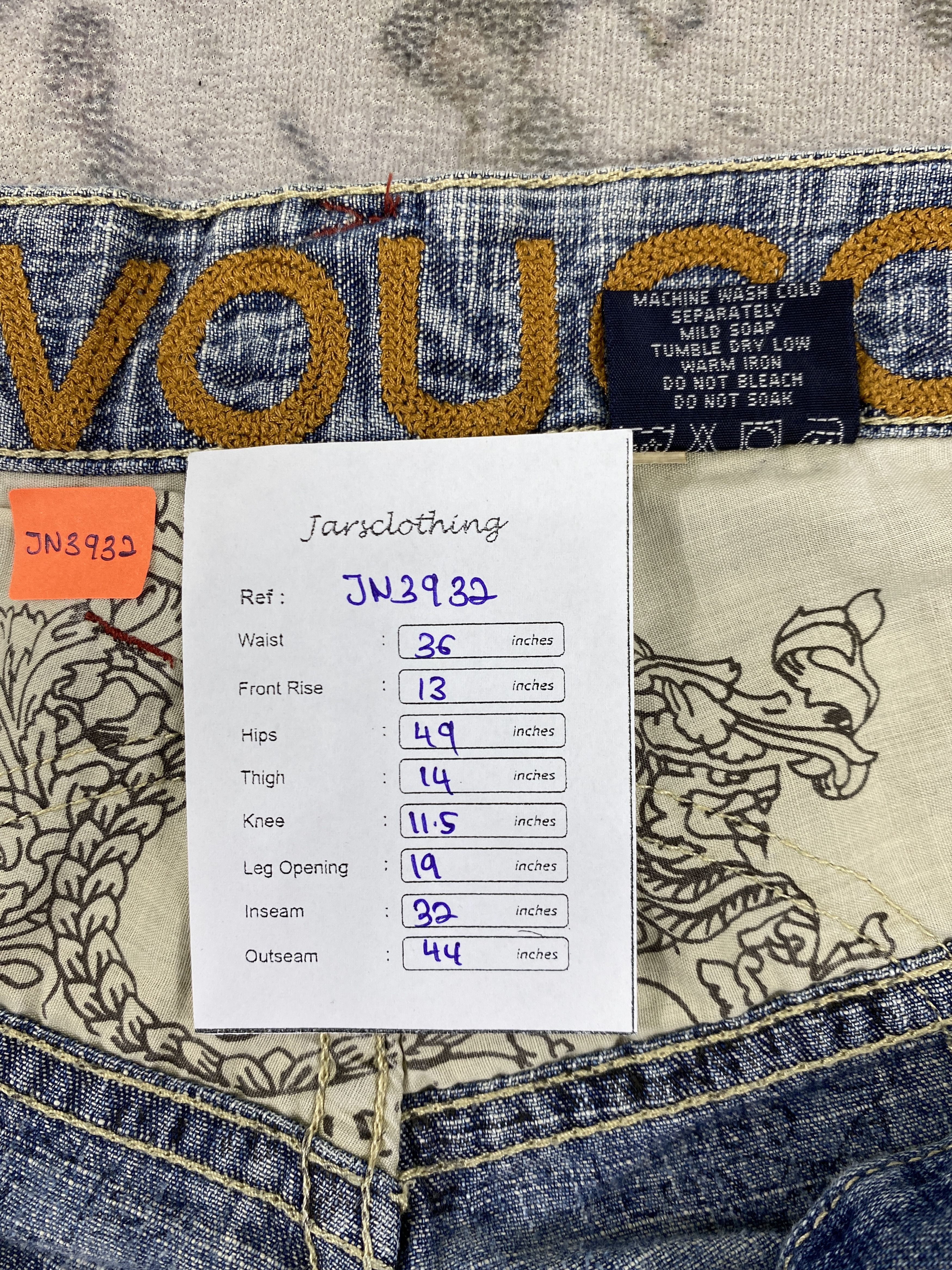 If Six Was Nine Vintage Davoucci Baggy/Balloon Jeans 36x32 Denim- JN3932 Size US 36 / EU 52 - 8 Thumbnail