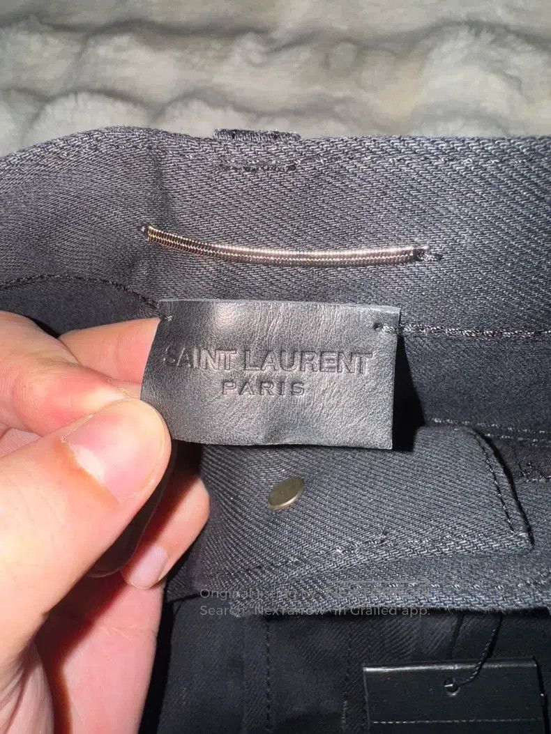 Saint Laurent Paris Saint Laurent Paris Pure Black Denim Shorts Size US 29 - 5 Thumbnail