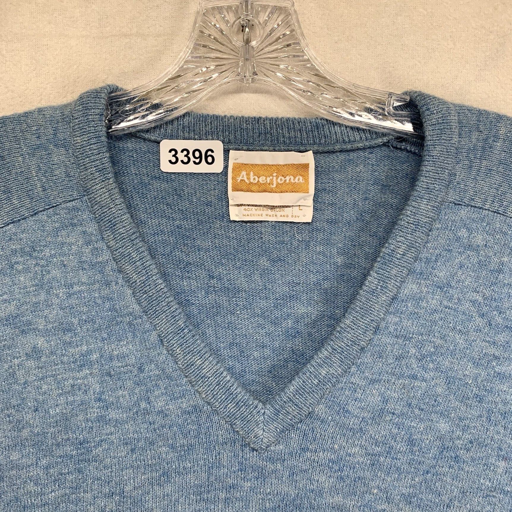 Vintage VINTAGE Aberjona Wool Blend Grandpa Sweater Pullover Men Medium Blue 80s 90s 70s Golf Walking Mens Knit V-Neck Long Sleeve Athletic Fit Size US M / EU 48-50 / 2 - 4 Thumbnail