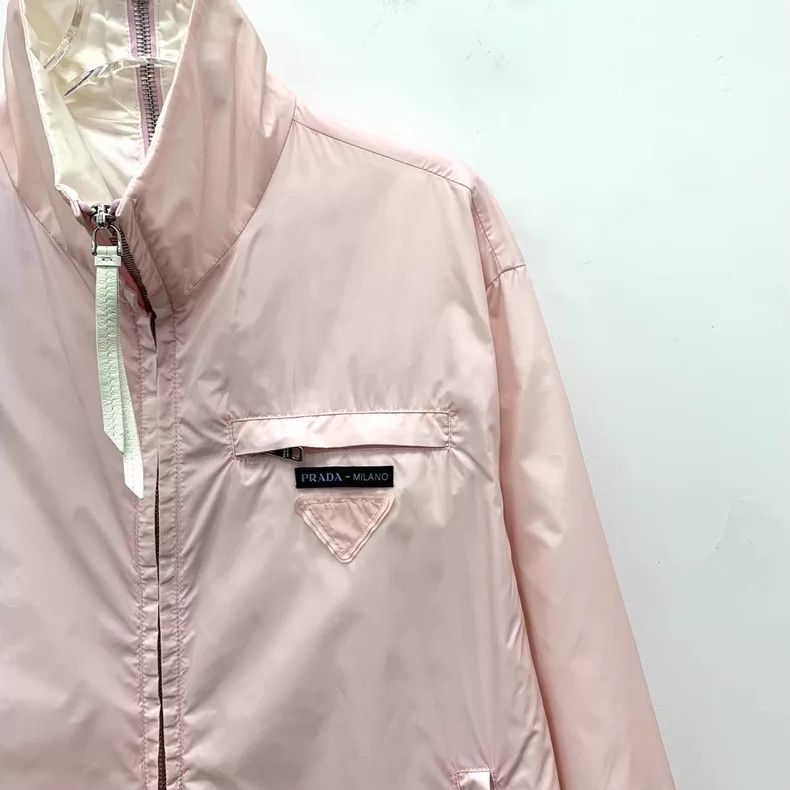 Prada Prada Light pink stand-up collar zipper long-sleeved jacke Size XS / US 0-2 / IT 36-38 - 3 Thumbnail