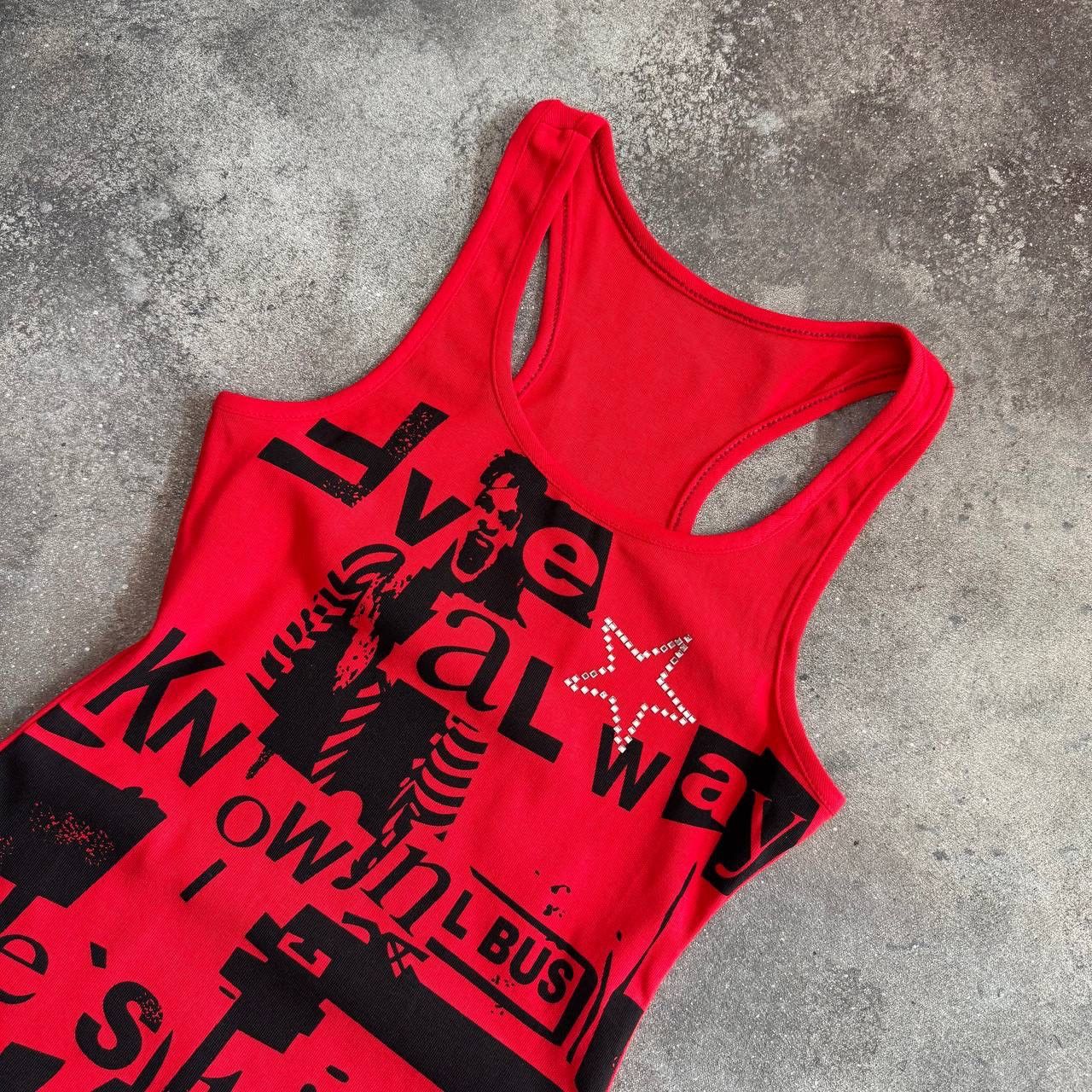 20471120 Opium Punk Goth Y2K Grunge Vintage Tank Top Size S / US 4 / IT 40 - 2 Thumbnail