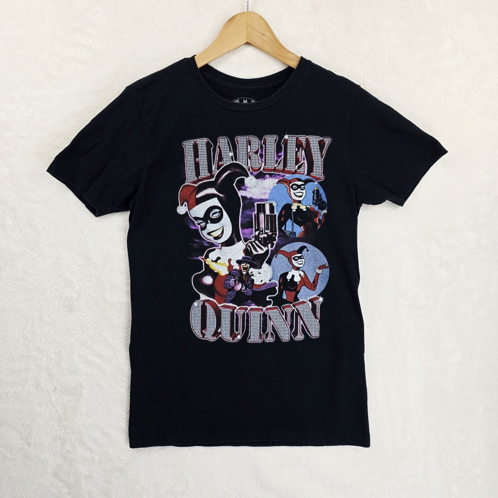 DC Comics Harley Quinn Shirt Mens Small Cartoon Rap Tee Joker Batman Size US S / EU 44-46 / 1 - 2 Thumbnail