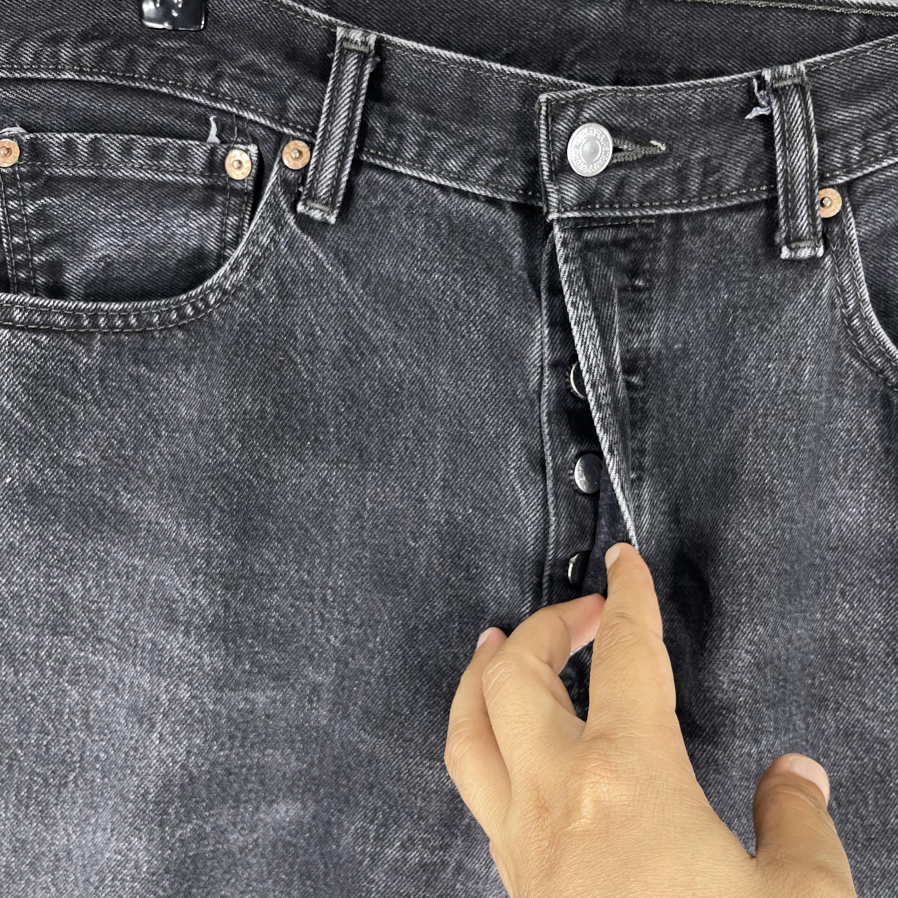 Levi's × Vintage Vintage Distressed Levis 501 Button Fly Reinforced Jeans Size US 34 / EU 50 - 4 Thumbnail