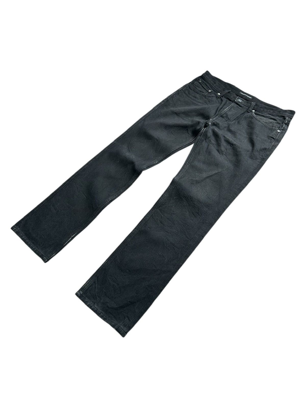 BUFFALO BOBS Archive 00's Lounge Lizard coated black denim Size US 33 - 3 Thumbnail