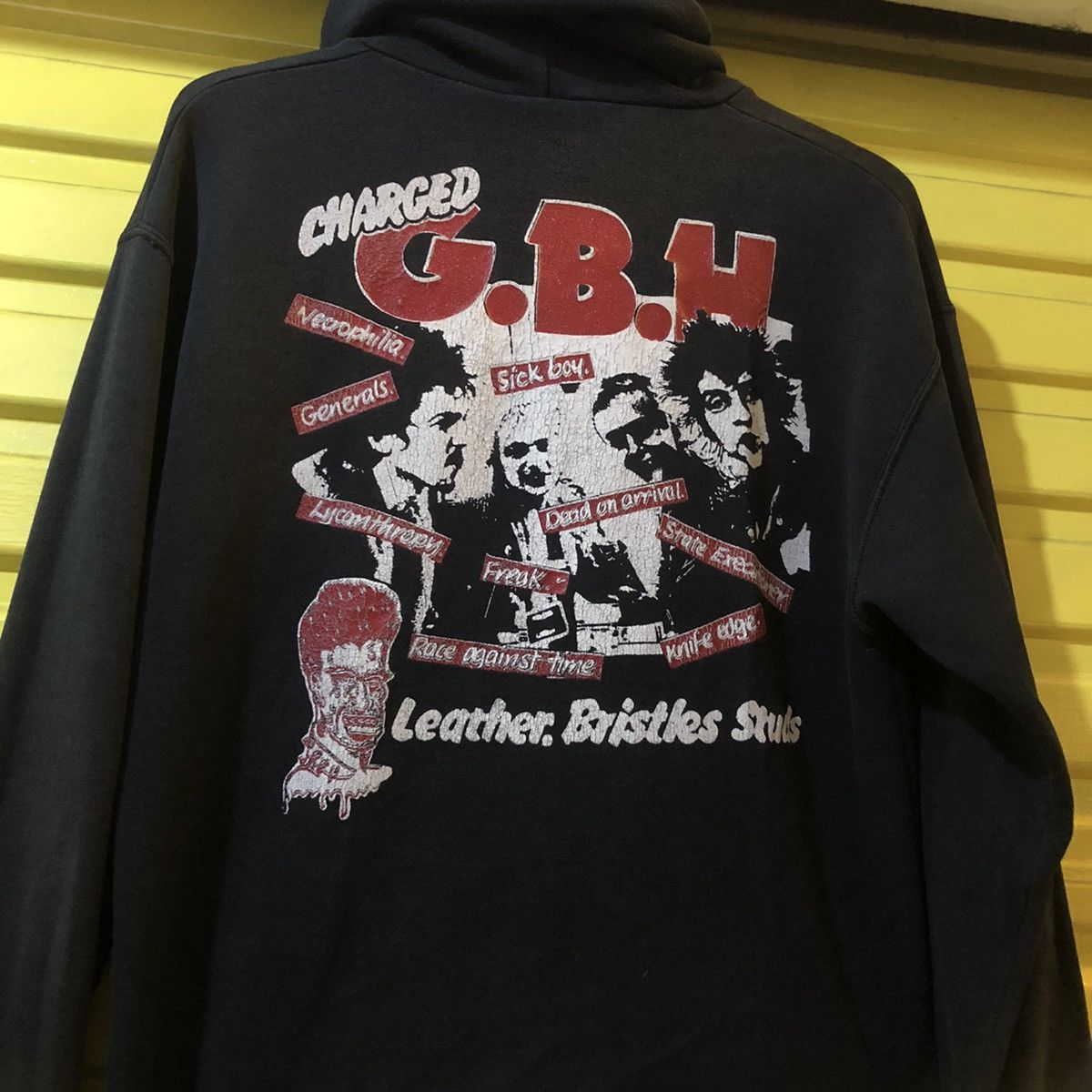 Band Tees × Vintage Charged GBH leather, bristles,studs Hoodie Size US M / EU 48-50 / 2 - 1 Thumbnail