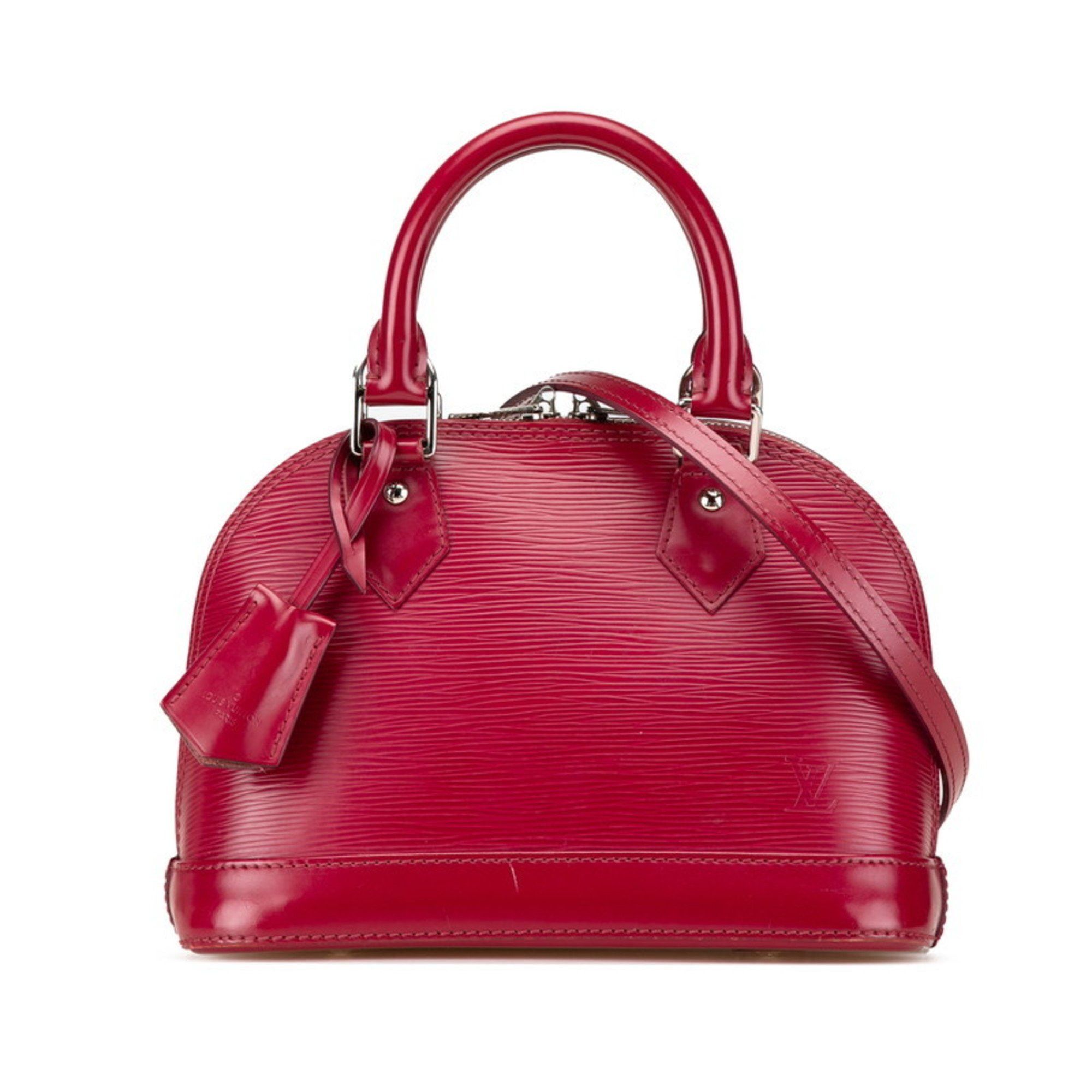 Louis Vuitton Epi Alma Bb Handbag Shoulder Bag M40851 Fuchsia Pink Leather Women's Louis Vuitton