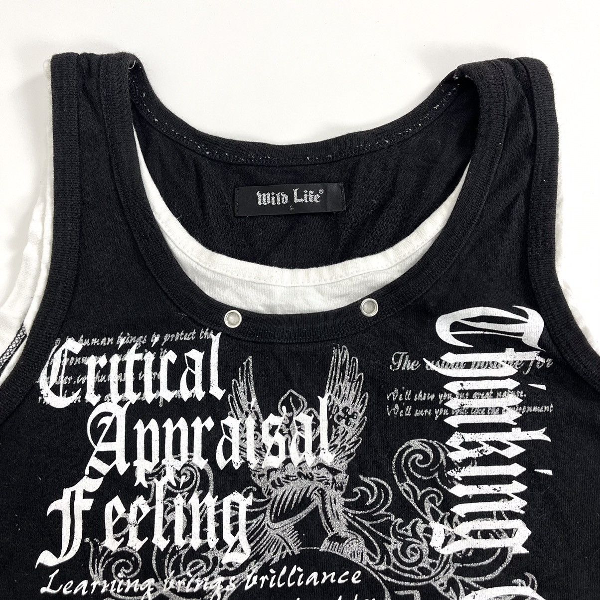 Seditionaries Wild Life Poem Double Layers Punk Goa Ifsixwasnine Tank Top Size US L / EU 52-54 / 3 - 7 Thumbnail
