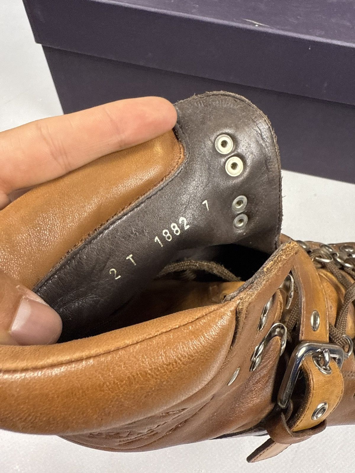 Prada Prada Milano Leather Hiking Boots Brown – Size 10 men Size US 10 / EU 43 - 13 Thumbnail